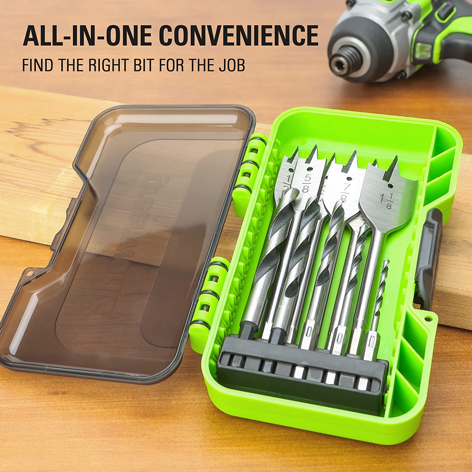 11-Piece Wood Drilling Set with HSS Drill Bits - Perfect for DIY Woodworking, Furniture Making & Home Improvement Projects