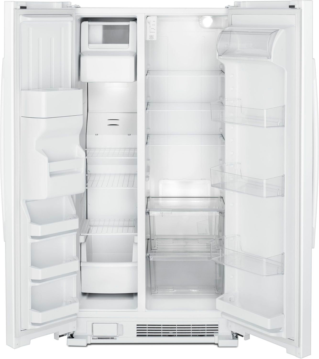 Amana 21.4 Cu. Ft. White Side by Side Refrigerator ASI2175GRW - Energy Efficient Kitchen Appliance for Home & Restaurant Use