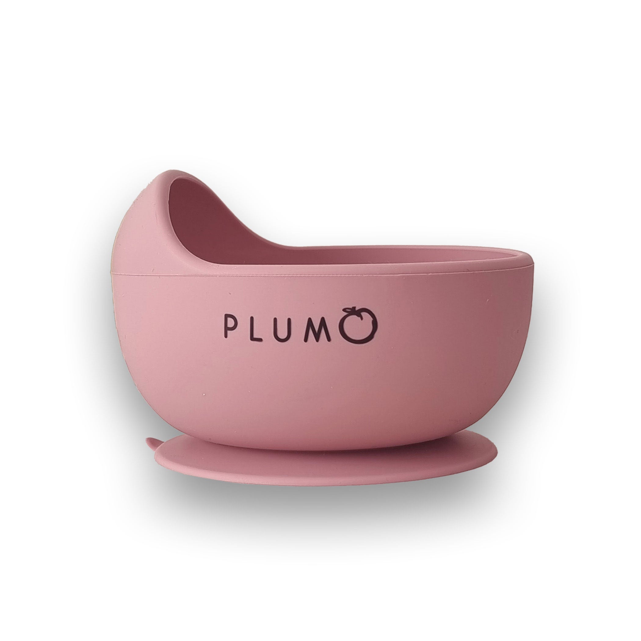 PLUM 4-Piece Baby First Foods Starter Set | BPA-Free Silicone Feeding Spoon & Bowl Set | Dusty Berry Color | Perfect for Infant Solid Food Introduction & Weaning | Ideal for Home, Travel & Daycare Use