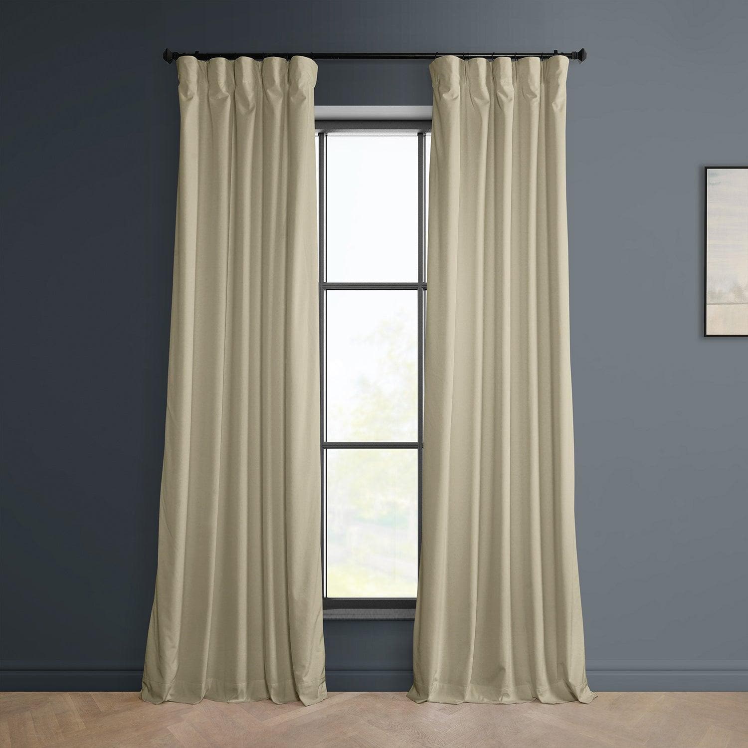 Macchiato Beige Heritage Plush Velvet Blackout Curtains for Bedroom & Living Room - Thermal Insulated Soundproof Drapes for Home Decor
