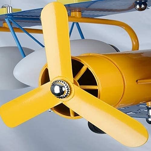 Modern Nordic LED Airplane Chandelier - Remote Control Cartoon Boys Hanging Lamp with Bulb for Kids Bedroom & Nursery Decor (Cold White, No Remote Control) | Perfect for Children's Room Theme Lighting & Playful Ceiling Decor