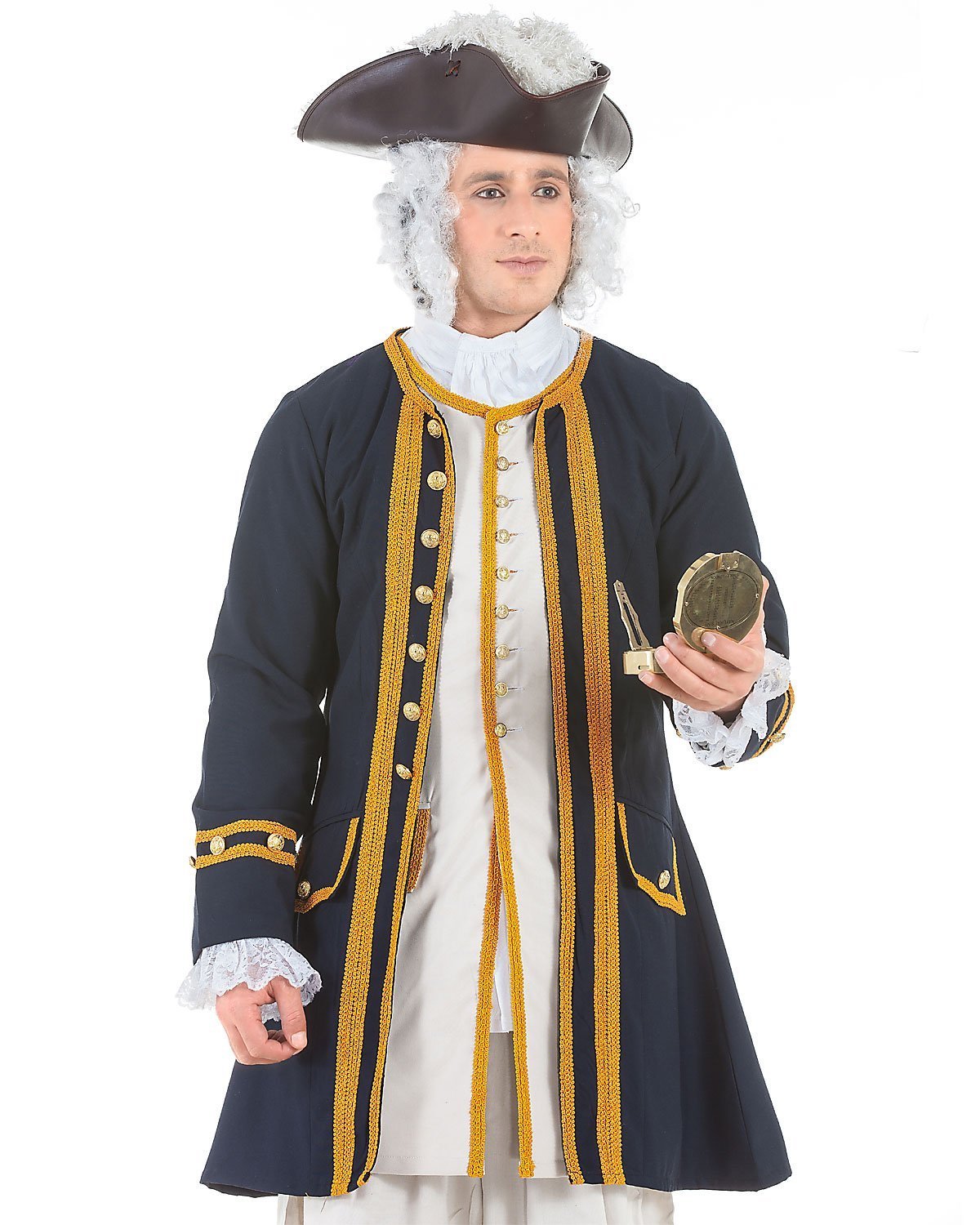 Admiral Norrington Pirate Renaissance Medieval Men's Costume Coat - Perfect for Halloween, Cosplay, and Themed Parties