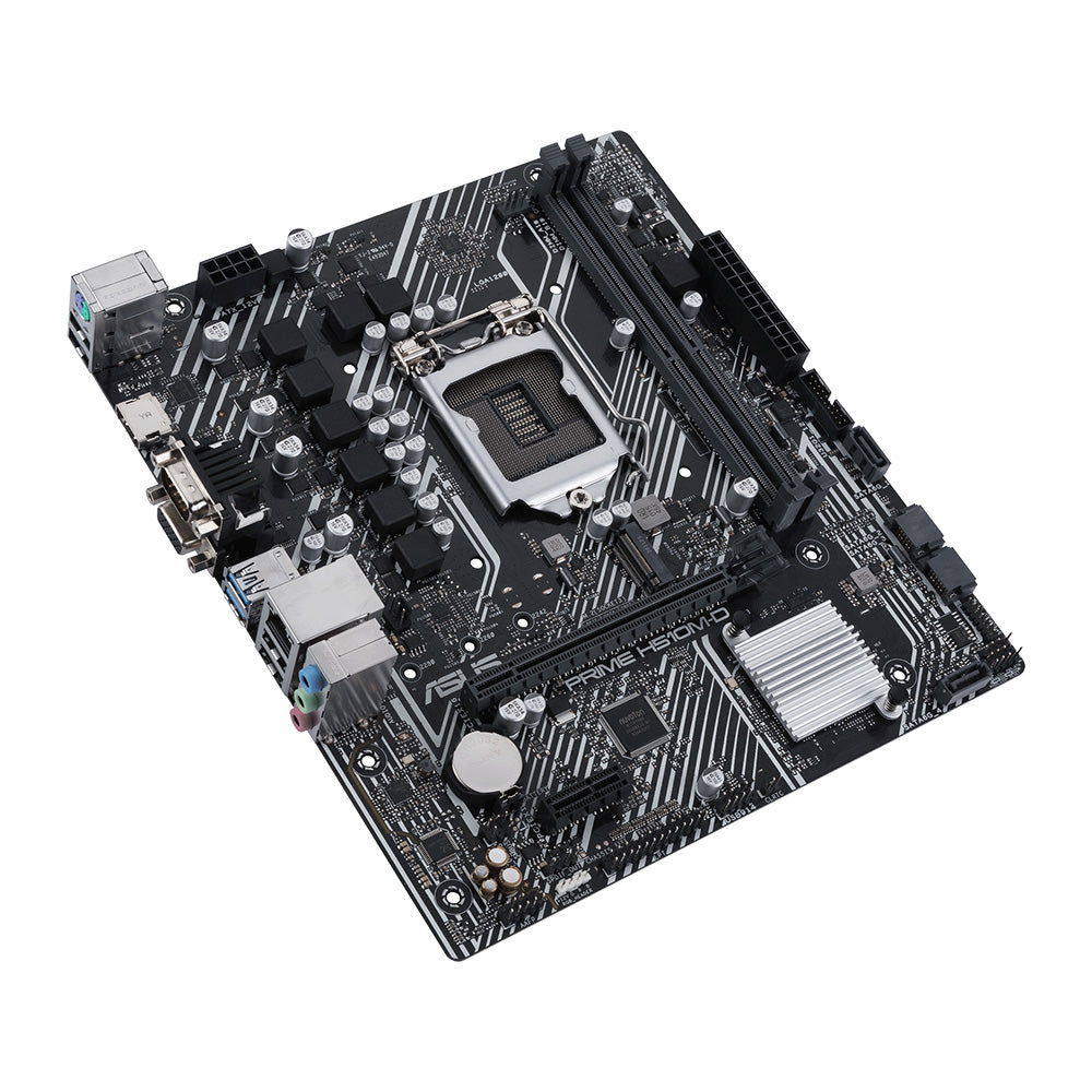 ASUS PRIME H510M D/CSM mATX Motherboard - Intel LGA 1200 Socket, DDR4, HDMI, DVI, USB 3.2 - Perfect for Gaming PC, Home Office & Budget Builds