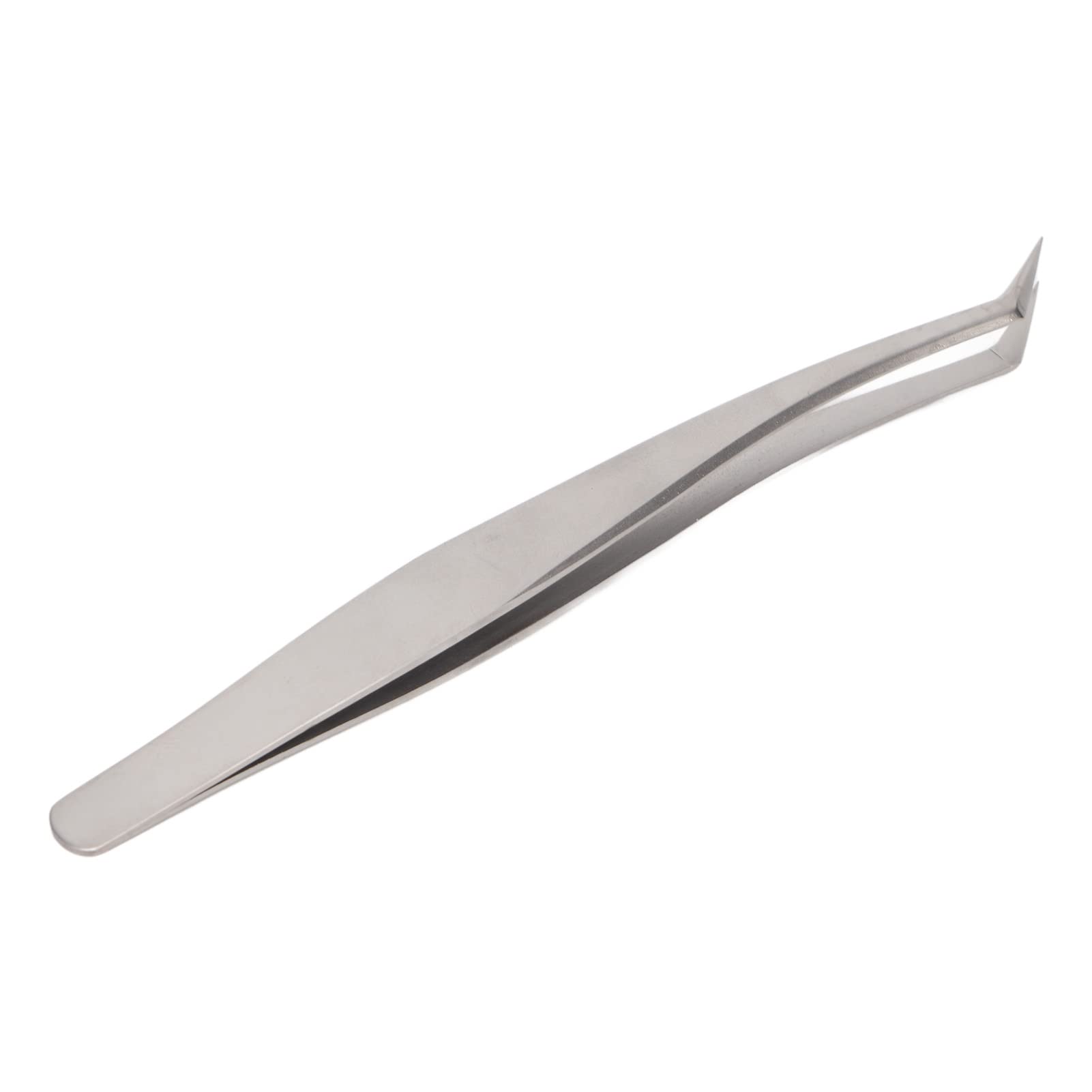 Professional Stainless Steel Eyelash Extension Tweezers - Straight Pointed Lash Tweezer for Precise Grafting, Strong Hardness for Salon & Home Use (Short Oblique Tweezer) | Perfect for Lash Artists, DIY Extensions & Beauty Professionals
