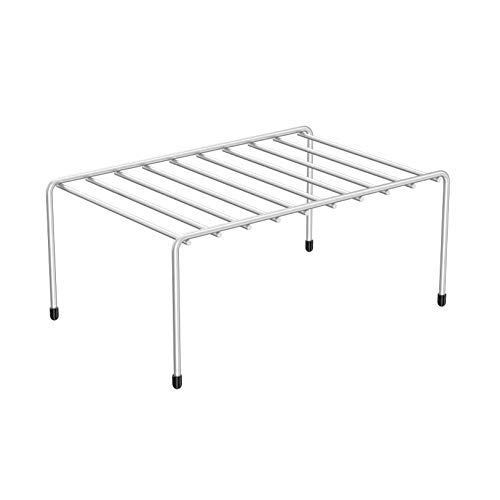 Cri8Hub 3-Pack Stainless Steel Kitchen Organizer - Space Saving Tiered Shelf Rack with Cup Holder for Countertop & Floor Mount | Perfect for Small Kitchens, Pantry Organization & Coffee Bar Setup