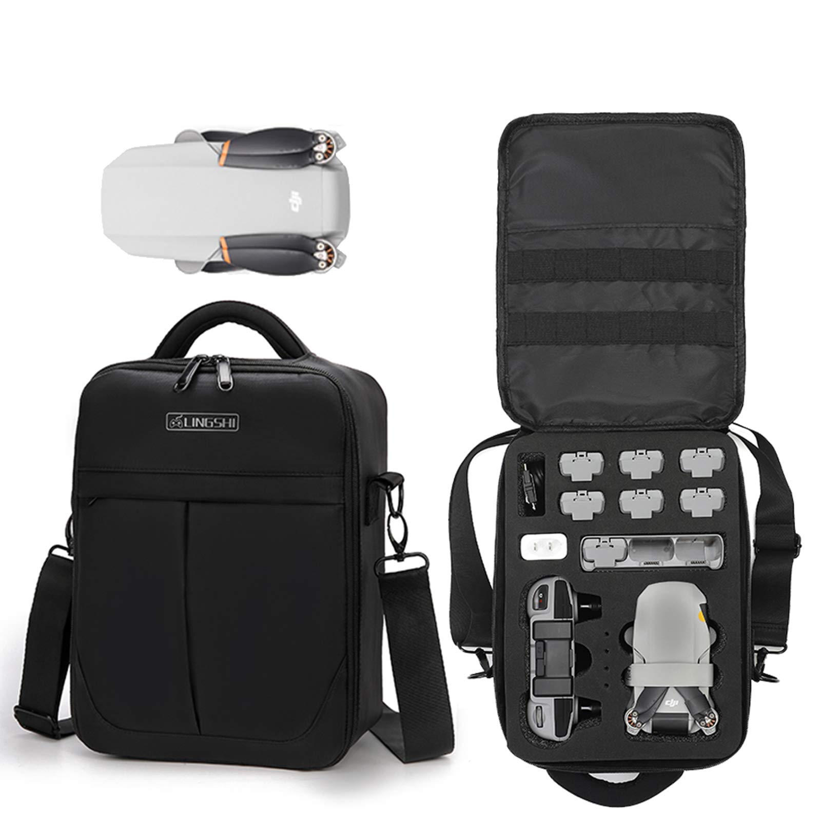 **JOYSOG Mavic Mini 2 Drone Carrying Case - Portable Travel Shoulder Bag Backpack for DJI Mavic Mini 2, Controller, Batteries & Accessories - Perfect for Outdoor Adventures & Travel**