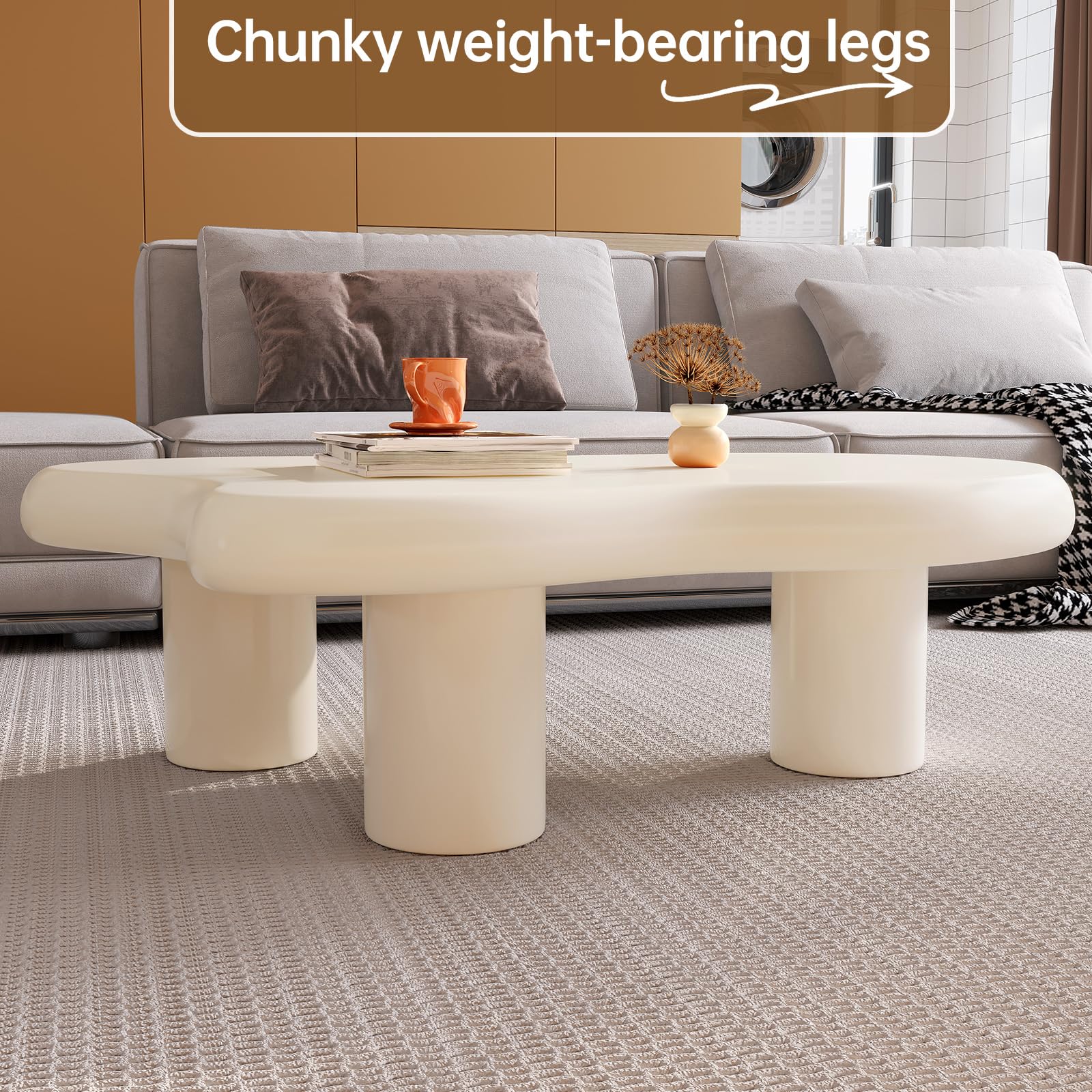 Modern 3-Leg Cloud Coffee Table - 41.02