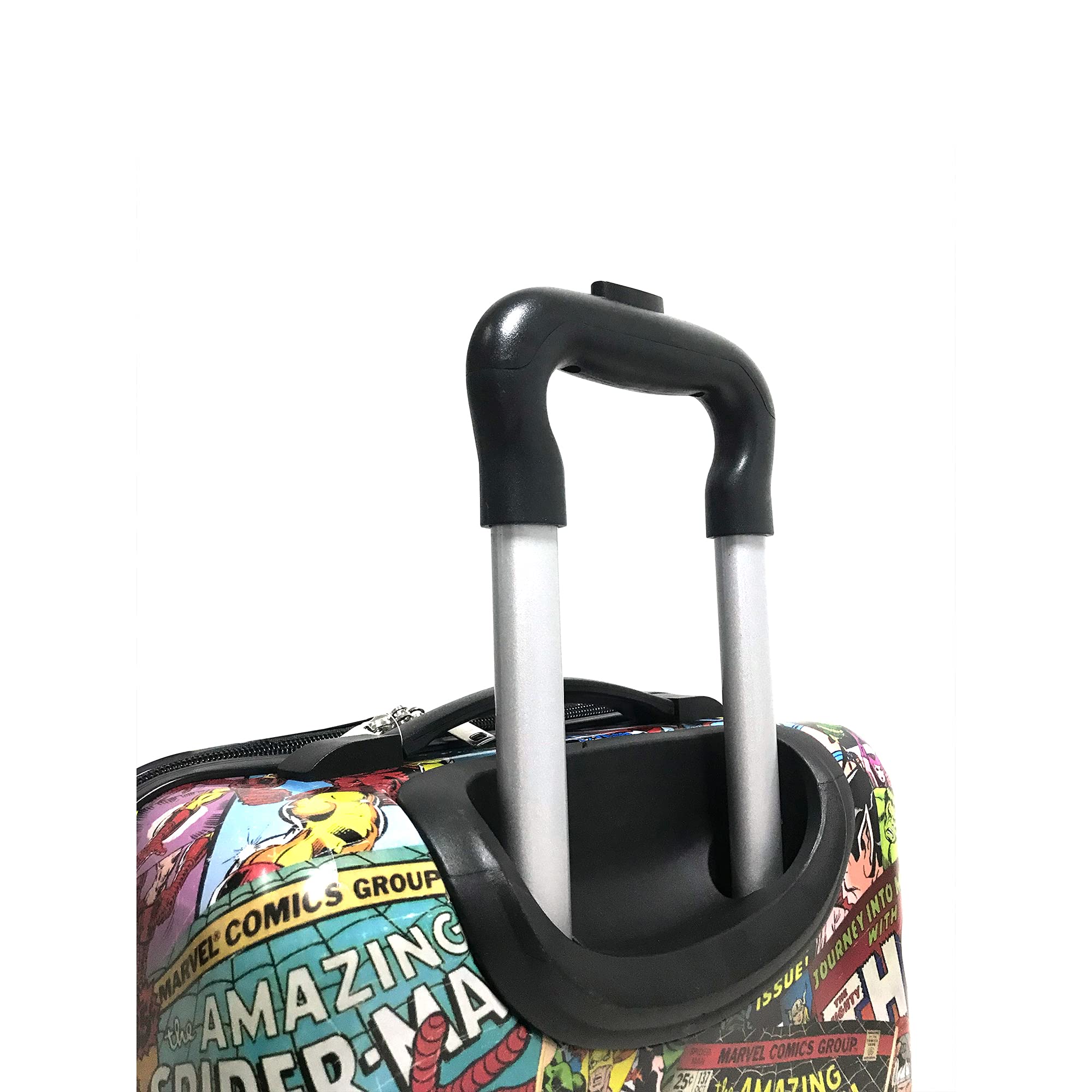 Marvel Comic Heroes 20-Inch Hard-Sided Spinner Luggage | Kids Carry-On Rolling Suitcase for Travel | Lightweight Durable Tween Travel Trolley | Perfect for Airplane Trips, School, and Family Vacations