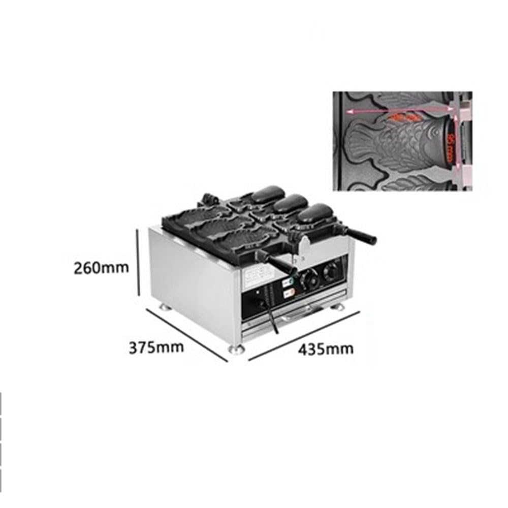 Commercial Electric Taiyaki Maker Machine - 110V Ice Cream & Fish Cake Maker for Home & Business Use - Perfect for Japanese Desserts, Street Food Stalls & Cafes