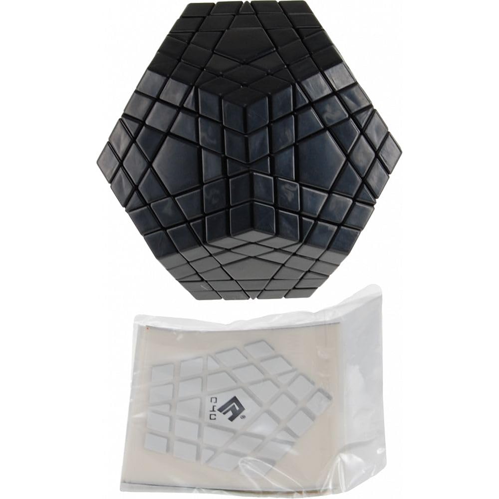 Gigaminx Cube Puzzle DIY Kit - Black Body - Perfect for Brain Training, Stress Relief & Gift Giving