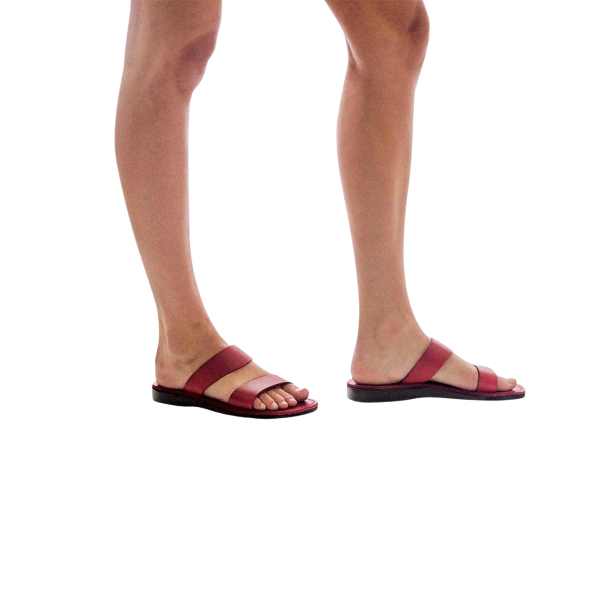 Rafael Men's Leather Sandals with Adjustable Velcro Strap - Comfortable Casual & Outdoor Slip-On Shoes for Beach, Travel, and Summer Wear