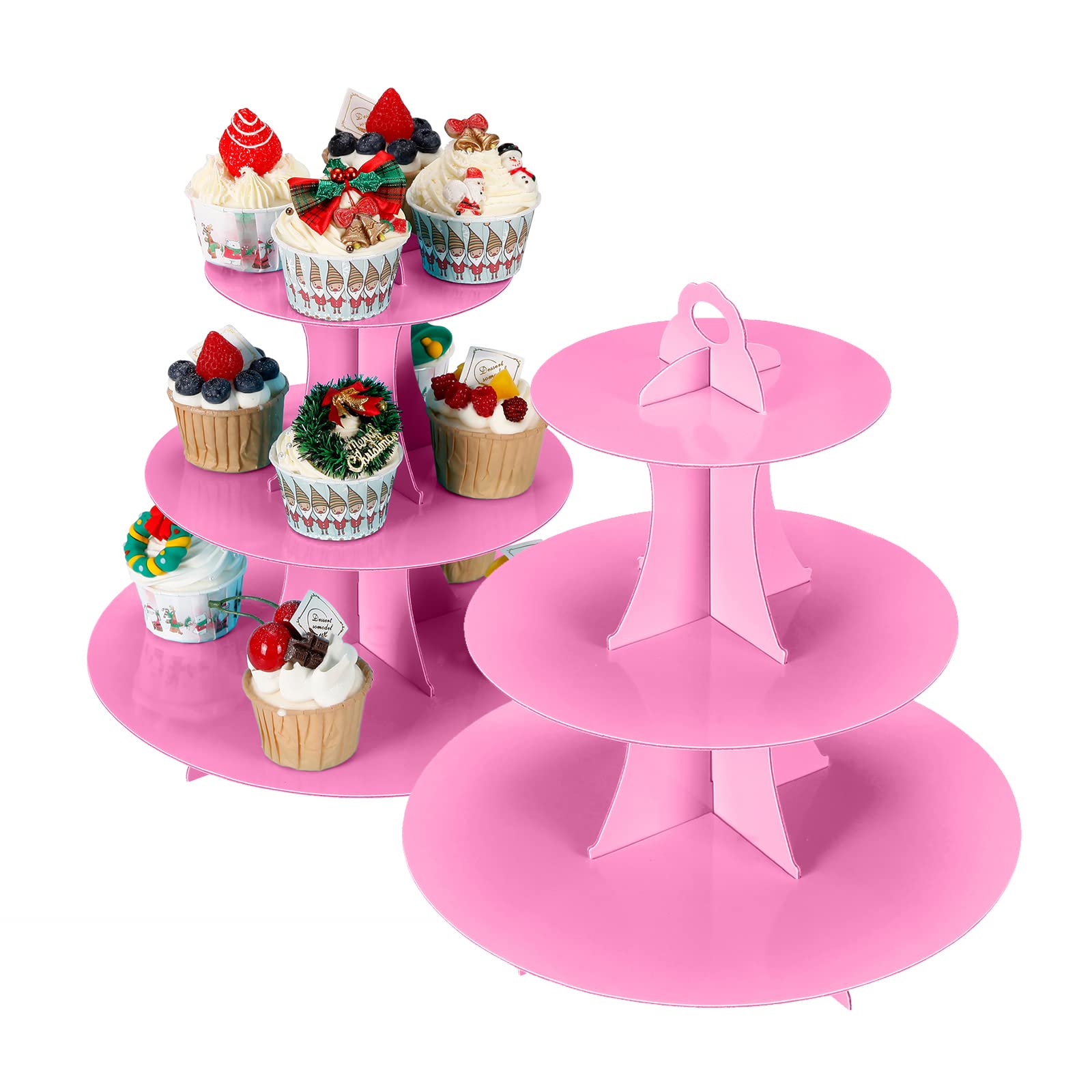 2-Pack 3-Tier Cupcake Stand Holder - 12