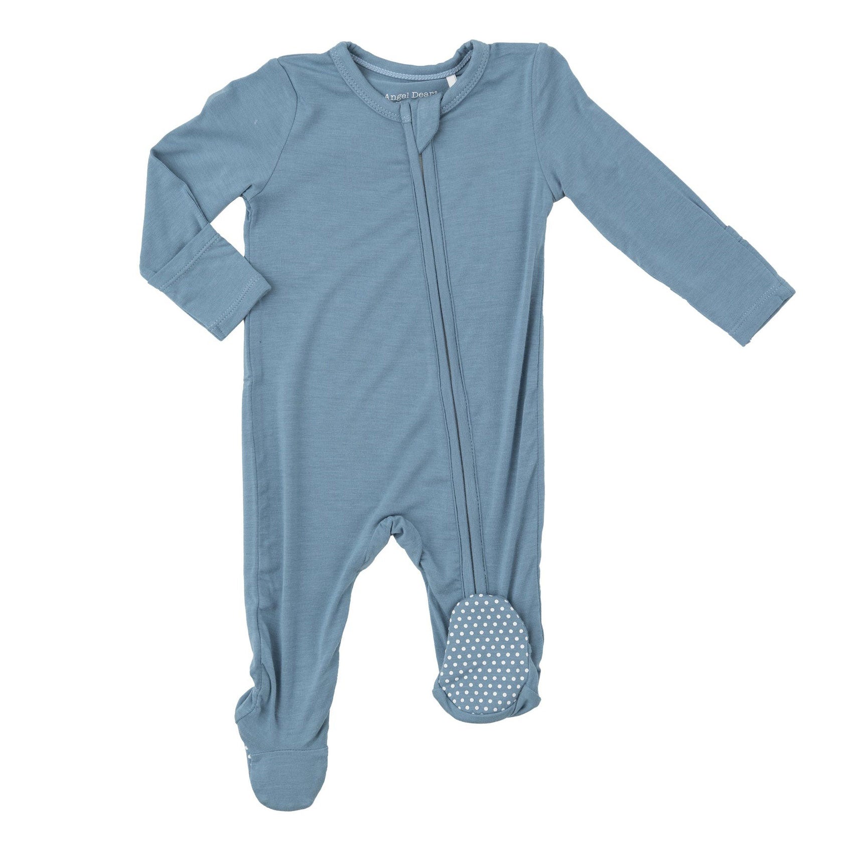 Blue Shadow Bamboo 2-Way Zipper Footie Pajamas - Soft & Comfortable Baby Sleepwear for Boys & Girls - Perfect for Bedtime & Lounging