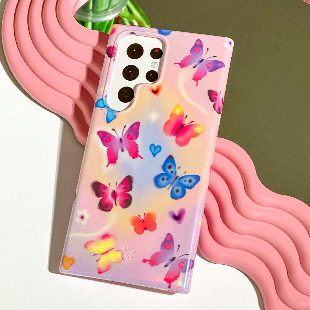 Aura Butterfly Samsung Phone Case - Premium Protective Cover for Samsung Galaxy Series | Perfect for Everyday Use, Travel & Style