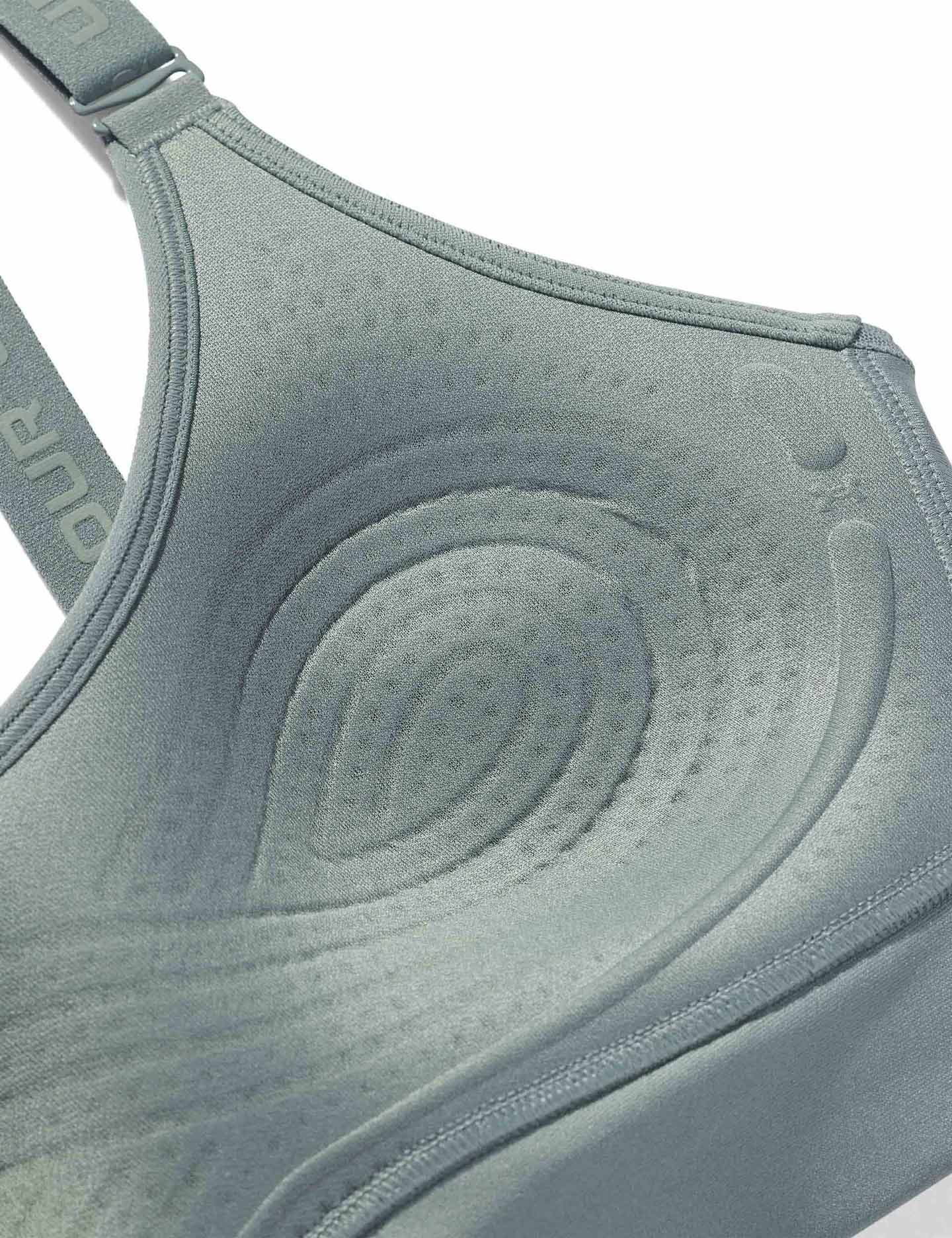 Infinity 2.0 Mid Sports Bra for Women - Silica Green - High Impact Workout, Running, Yoga & Gym Support - Breathable Comfort for Active Lifestyles