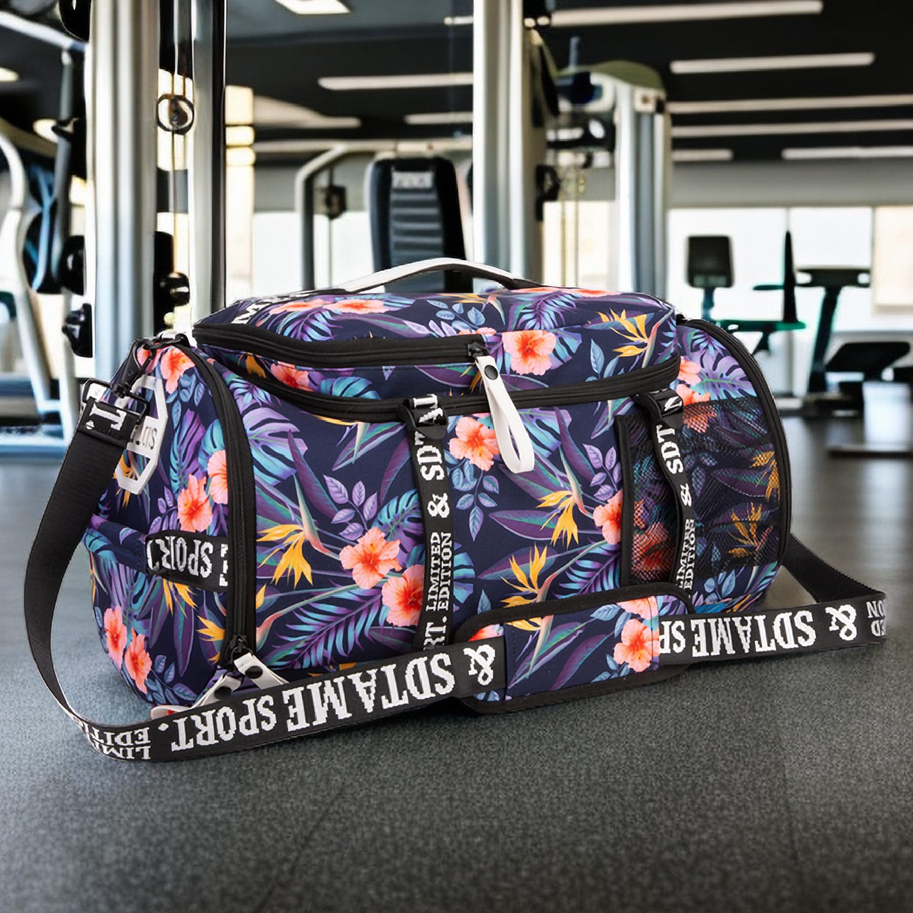 Multi-Functional Gym Duffle Backpack with Shoe Compartment & Waterproof Layer - 4-Way Travel Backpack for Women & Men - Perfect for Fitness, Workouts, Travel, Camping & Weekend Getaways - Includes Laptop Compartment for Work or Study