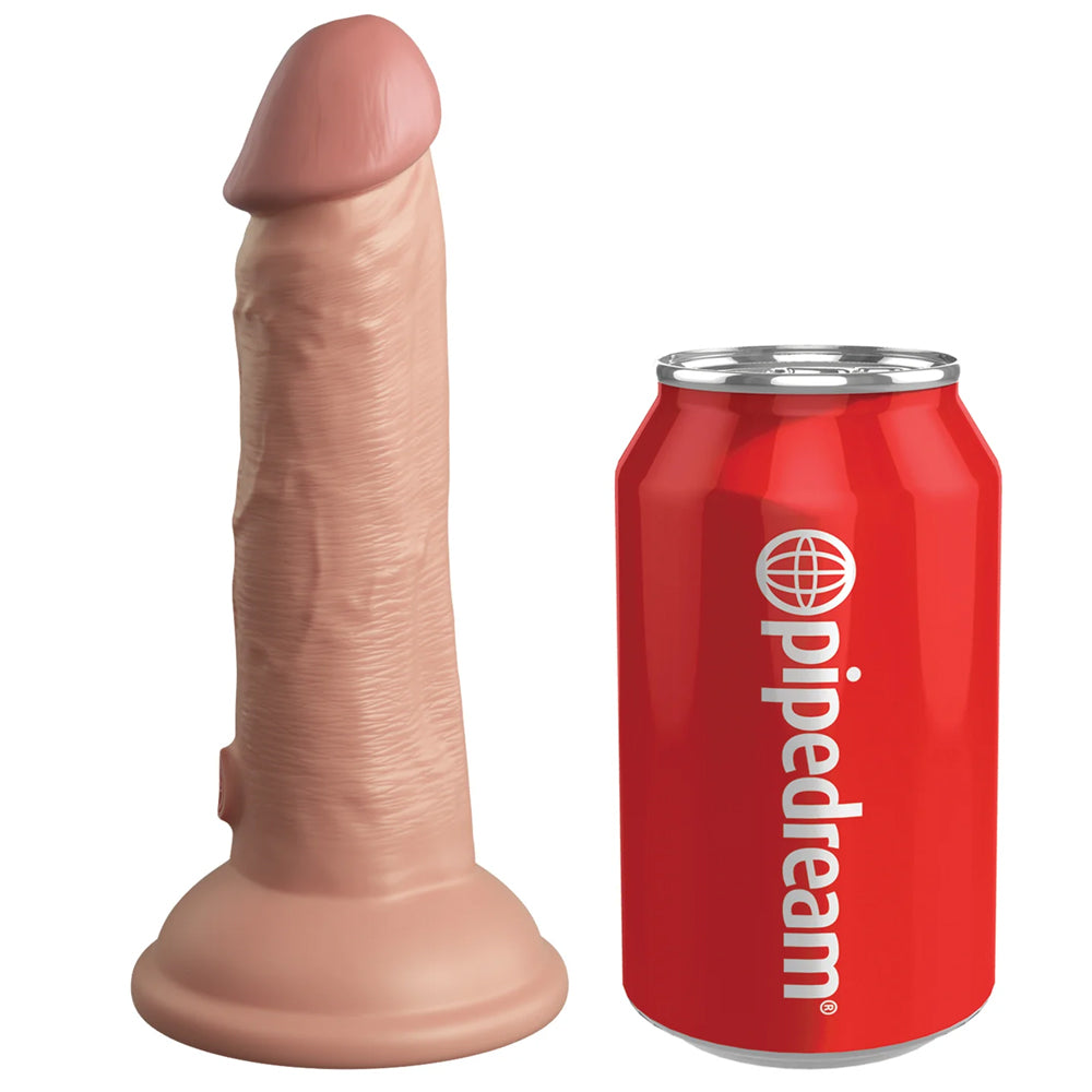 King Cock Elite 6 Dual Density Silicone Dildo with Suction Cup - Realistic Feel for Solo Play & Couples Use - Perfect for Bedroom Fun & Adult Toy Collection