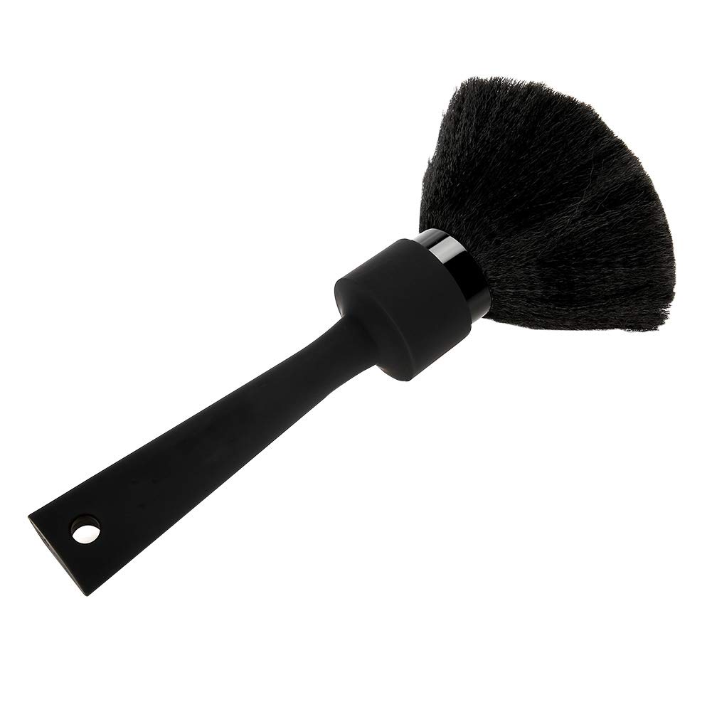EXCLUZO Soft Small Black Hairdressing Brush - Anti-Slip Hair Styling & Cleaning Brush for Professional Barbers & Salon Use - Perfect for Detangling, Styling & Scalp Massage at Home or Salon