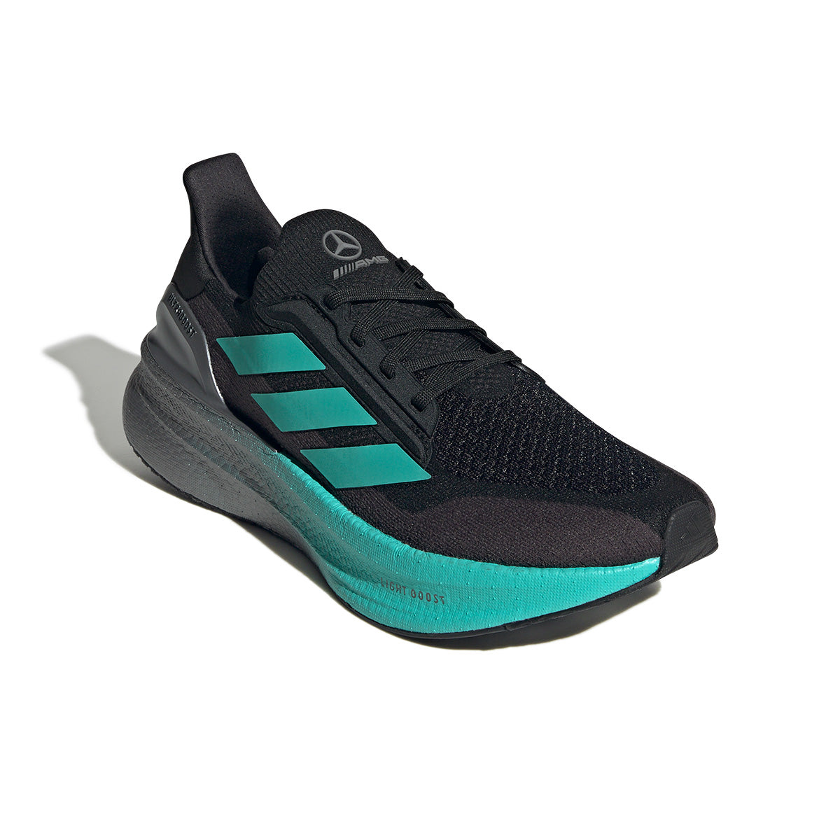 Mercedes AMG Petronas F1 Team Women's Ultraboost 5X Running Shoes - Core Black/Semi Mint Rush - Lightweight Comfort for Training & Racing | Perfect for Gym Workouts & Marathon Running