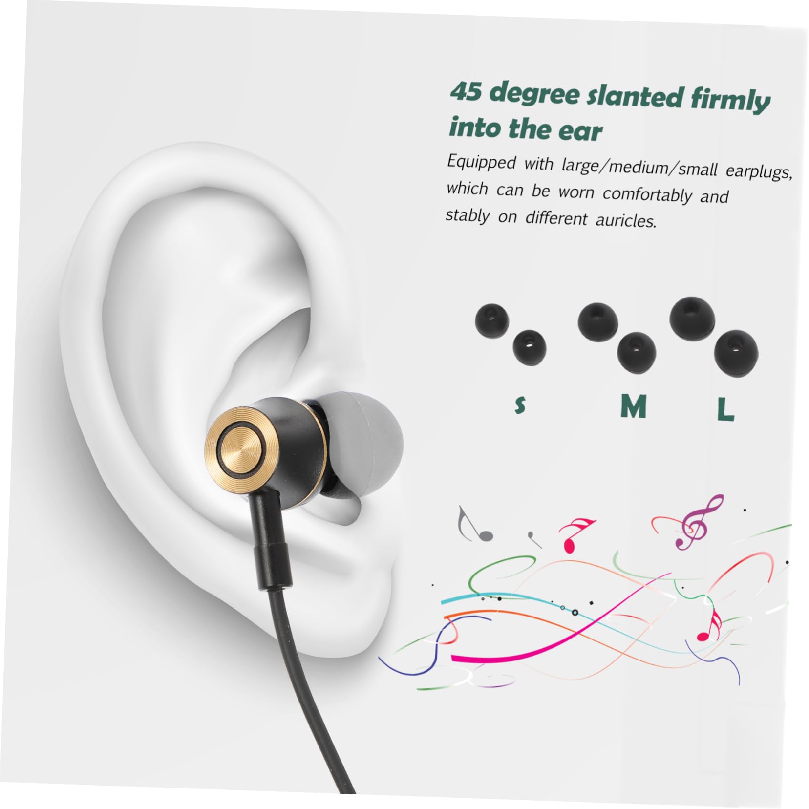 Jojofuny 2-Pack Wired Earbuds with Noise Cancelling, Stereo Sound Headphones - TPE Cable for Workouts, Commuting & Gaming