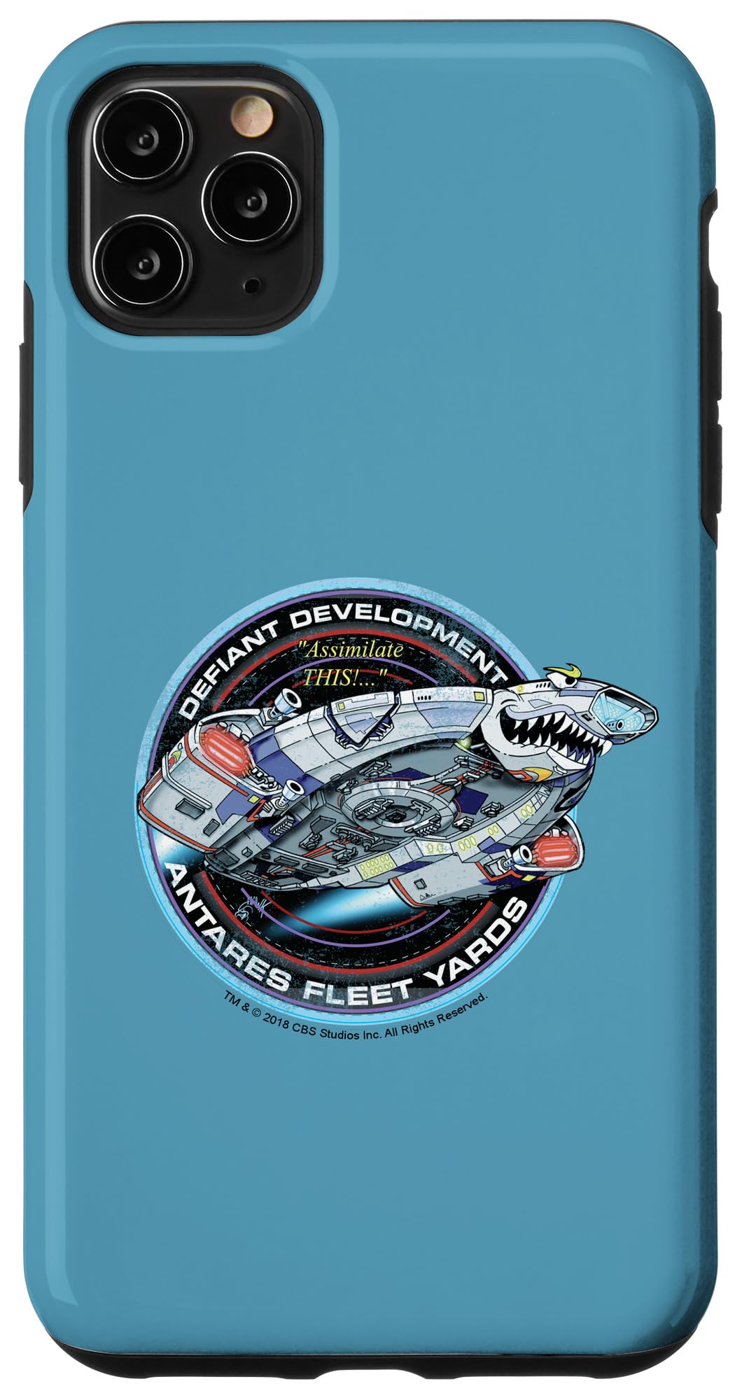iPhone 11 Pro Max Case with Star Trek Deep Space Nine Defiant Development Patch - Durable Protective Cover for Sci-Fi Fans | Perfect for Daily Use, Travel & Collectors