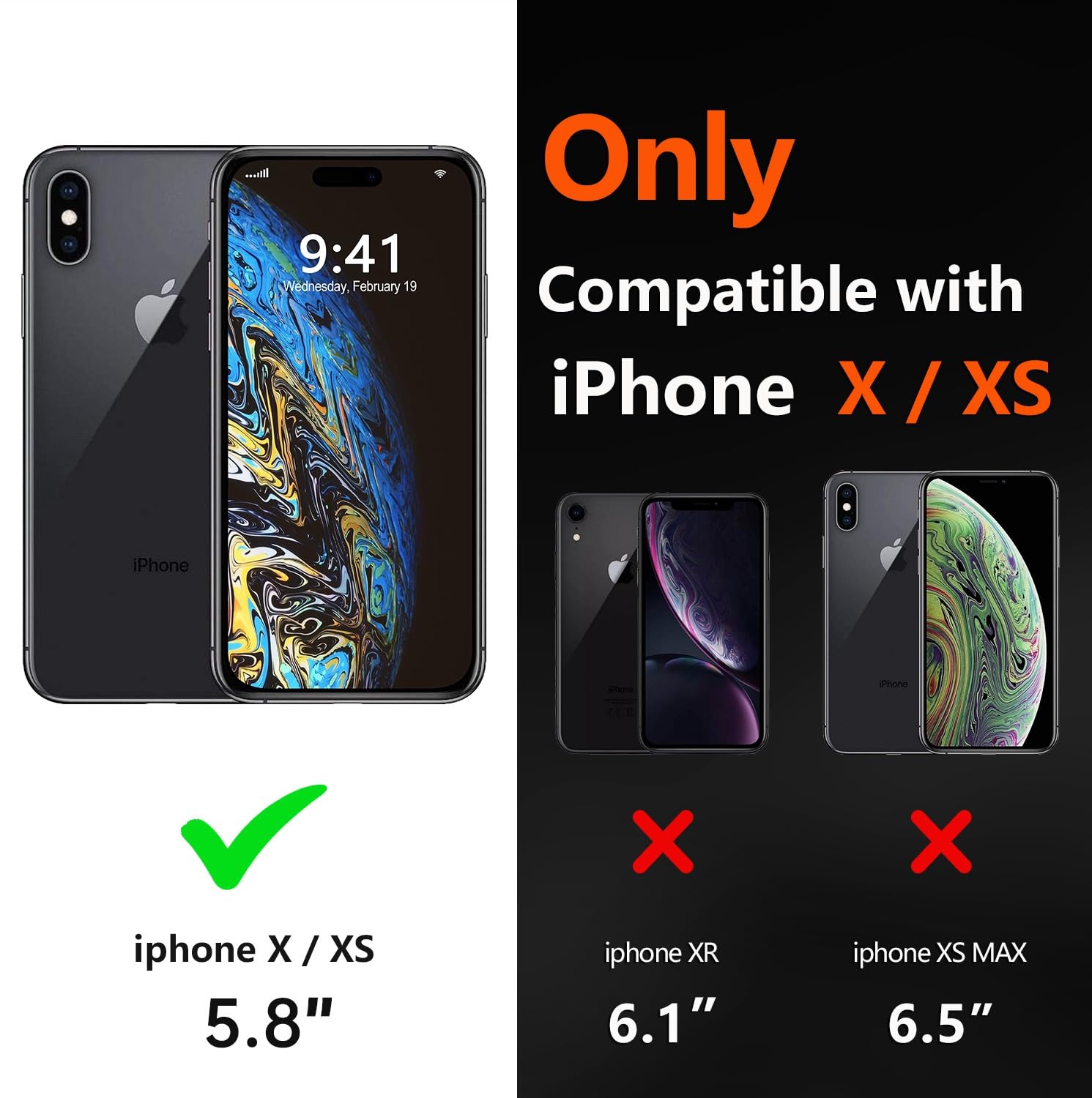 Shockproof Heavy Duty Phone Case for iPhone X/XS - Diverbox Protective Cover with Tempered Glass Screen Protector | Waterproof, Drop Proof Case for Outdoor, Sports & Daily Use (Dark Green)
