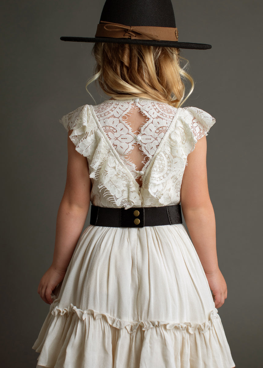 Elegant Cream Lace Petticoat Dress for Women - Perfect for Weddings, Parties & Vintage Fashion Outfits