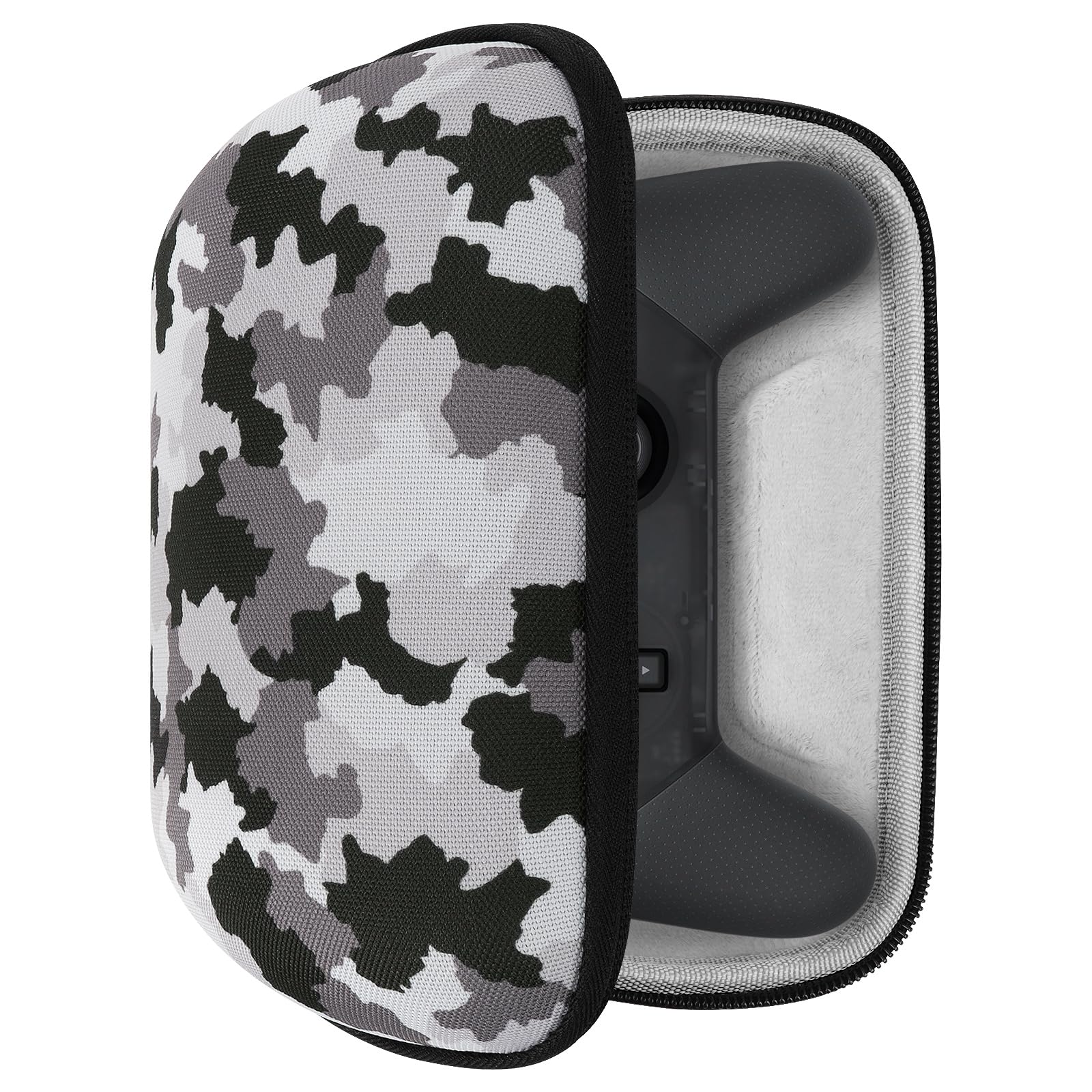 Geekria Hard Shell Travel Case for Nintendo Switch Pro Controller - Protective Storage with Internal Mesh Pocket for Charging Cable - Camouflage Design - Perfect for Gaming Travel & Accessories Organization