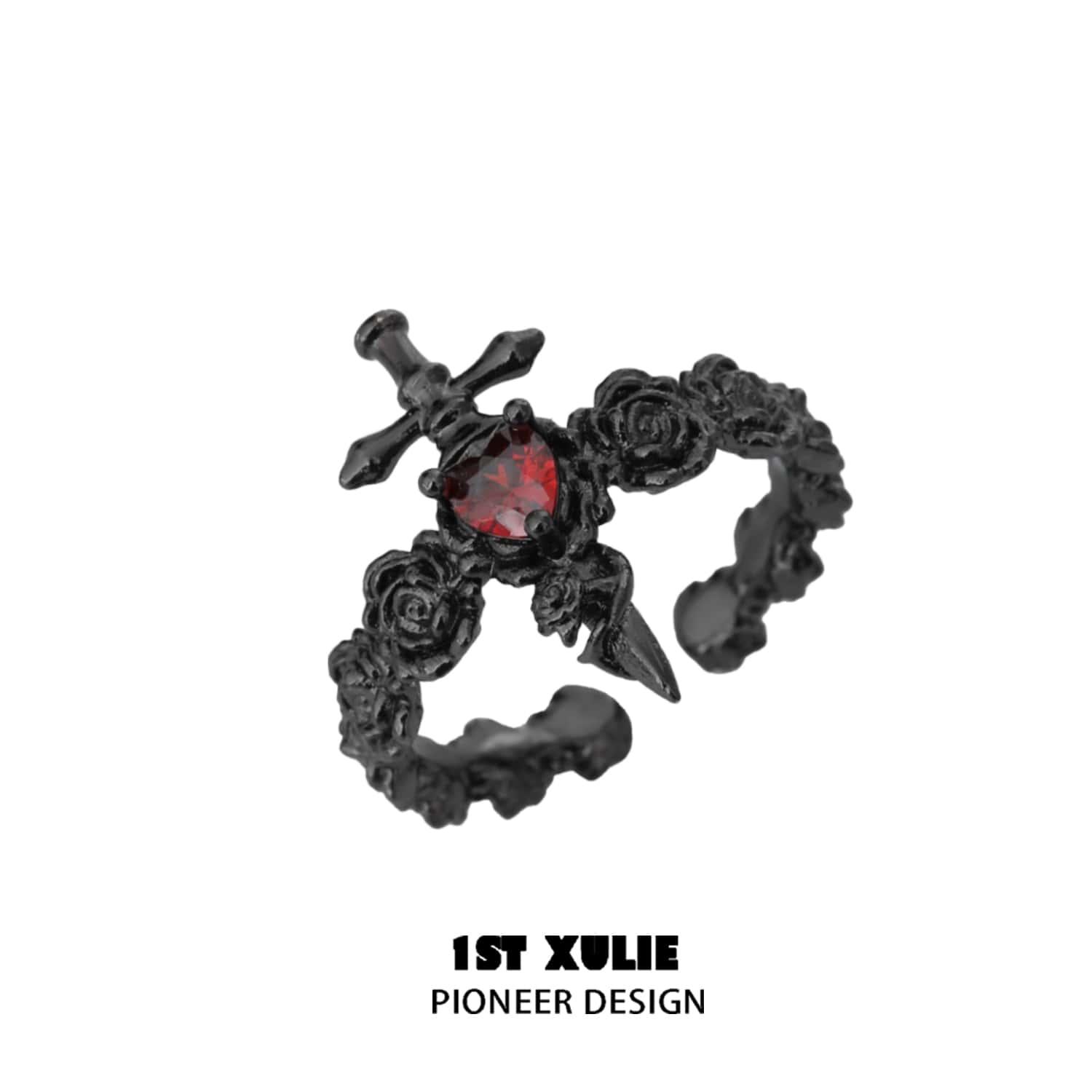 Forbidden Love S925 Sterling Silver Sword Ring™ - Gothic Jewelry for Men & Women - Perfect for Halloween, Cosplay, and Dark Fashion Accessories