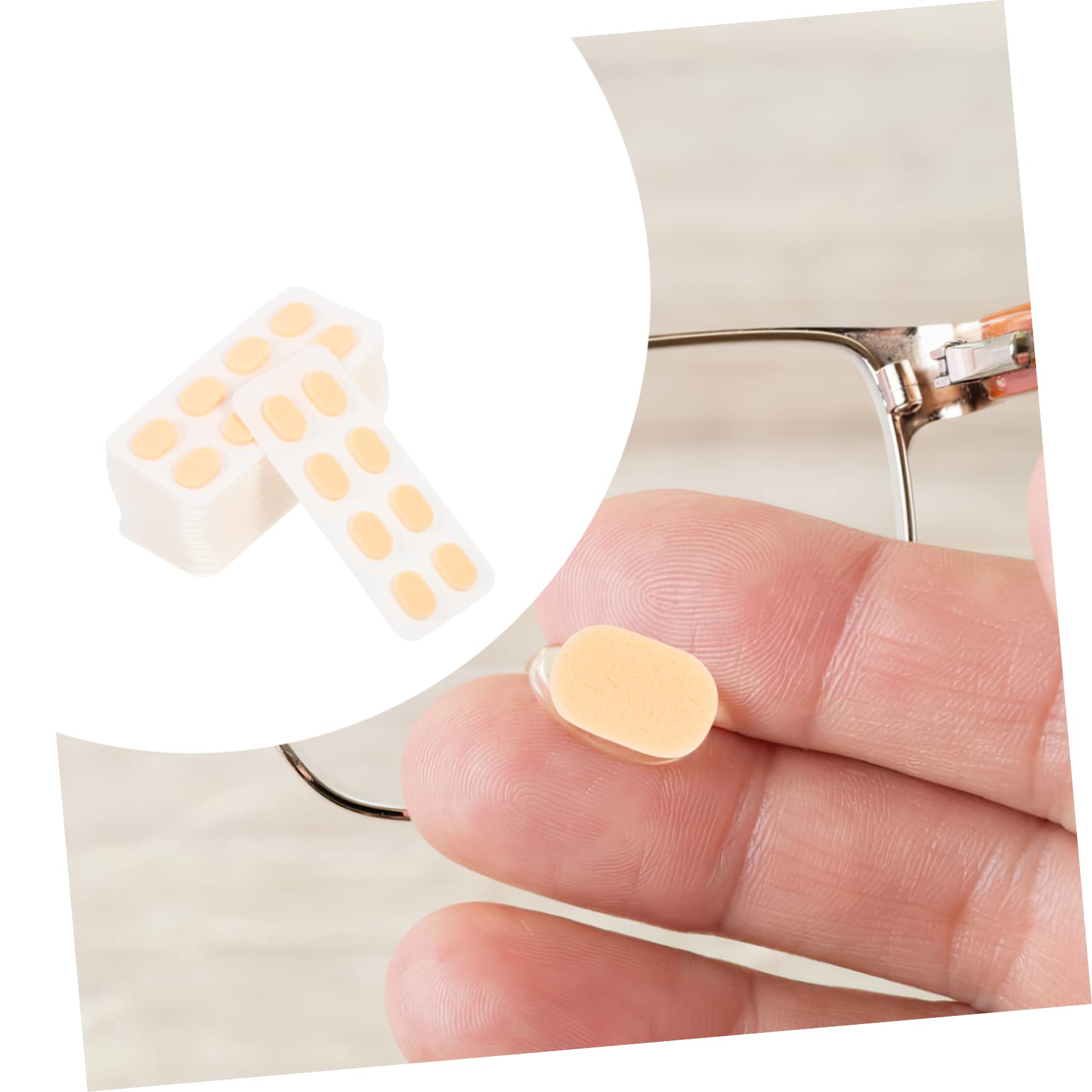 GLEAVI 300 Pairs Oval Glasses Nose Pads - Soft Q-Grips Replacement Nose Pads for Eyeglasses Frames, Universal Fit for Most Glasses - Perfect for Reading, Computer Use, and Daily Wear