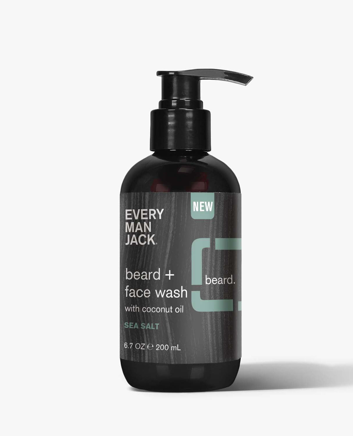Every Man Jack Beard & Face Wash with Sea Salt - Hydrating & Refreshing for Men's Grooming Routine | Daily Facial Cleanser for Beards & Skin Care