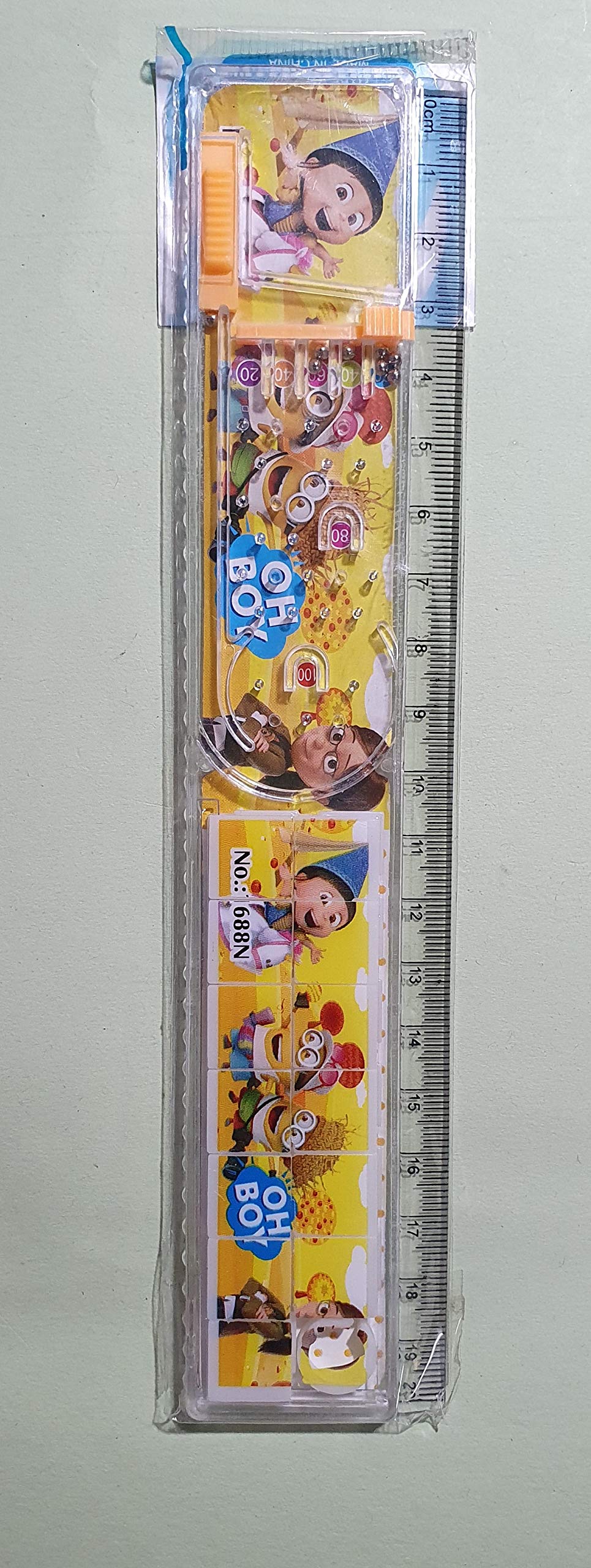 Aagaj® 20cm Multi-Function Long Scale with Ball Game & Puzzle - Pack of 3 | Perfect for School Kids, Birthday Return Gifts, Math Learning & Classroom Activities