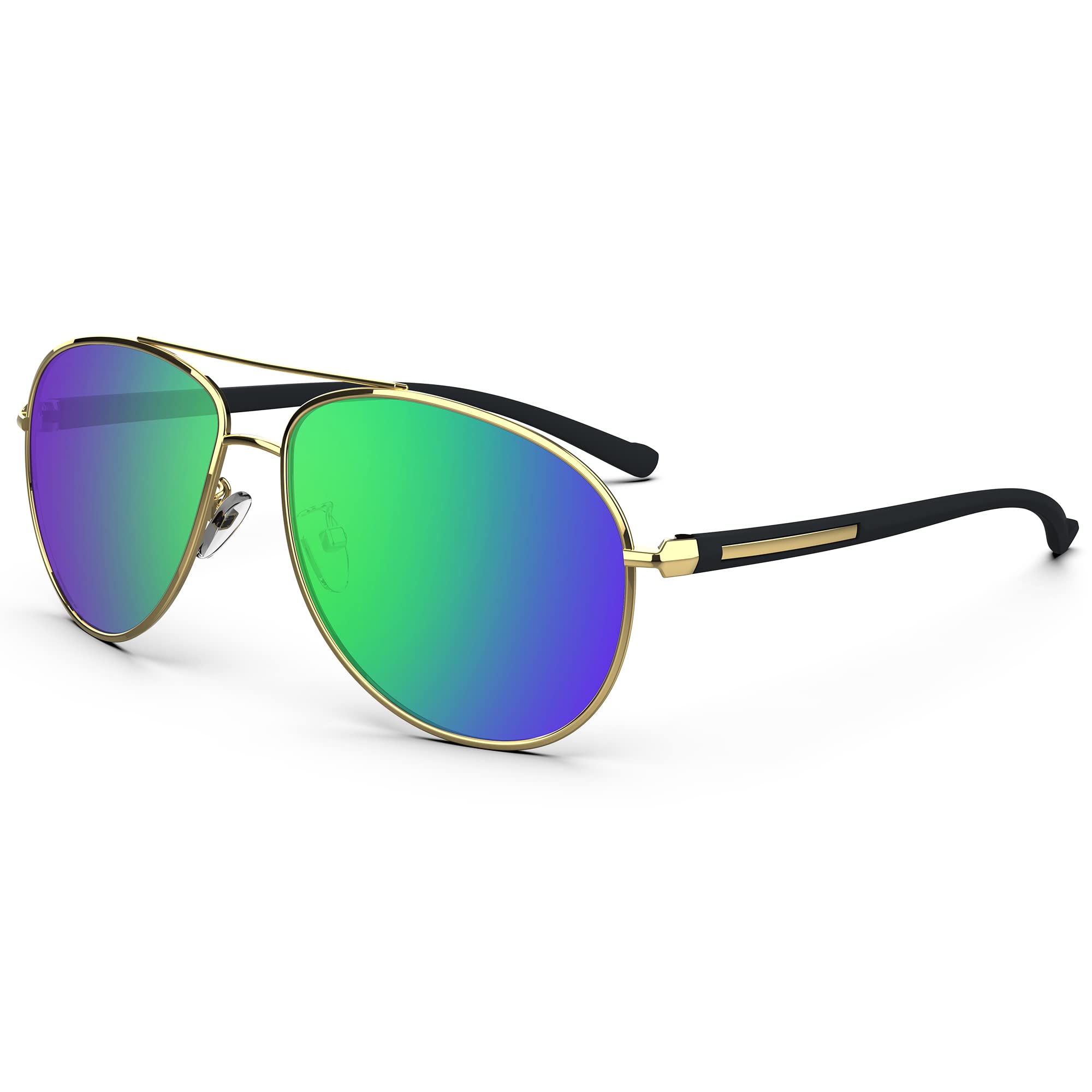 Classic Aviator Sunglasses for Men - Polarized Mirrored Lens UV Protection - Perfect for Driving, Outdoor Sports & Fashion Accessories