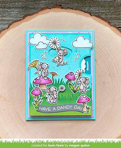 Lawn Fawn Dandy Day 4x6 Clear Stamp Set with Matching Craft Die Set (LF2217 & LF2218) - 2-Piece Bundle for Card Making, Scrapbooking & DIY Paper Crafts