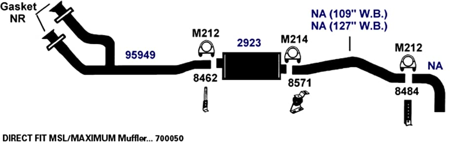 AP Exhaust Muffler 700050 - Durable Car Exhaust Replacement for Smooth Rides