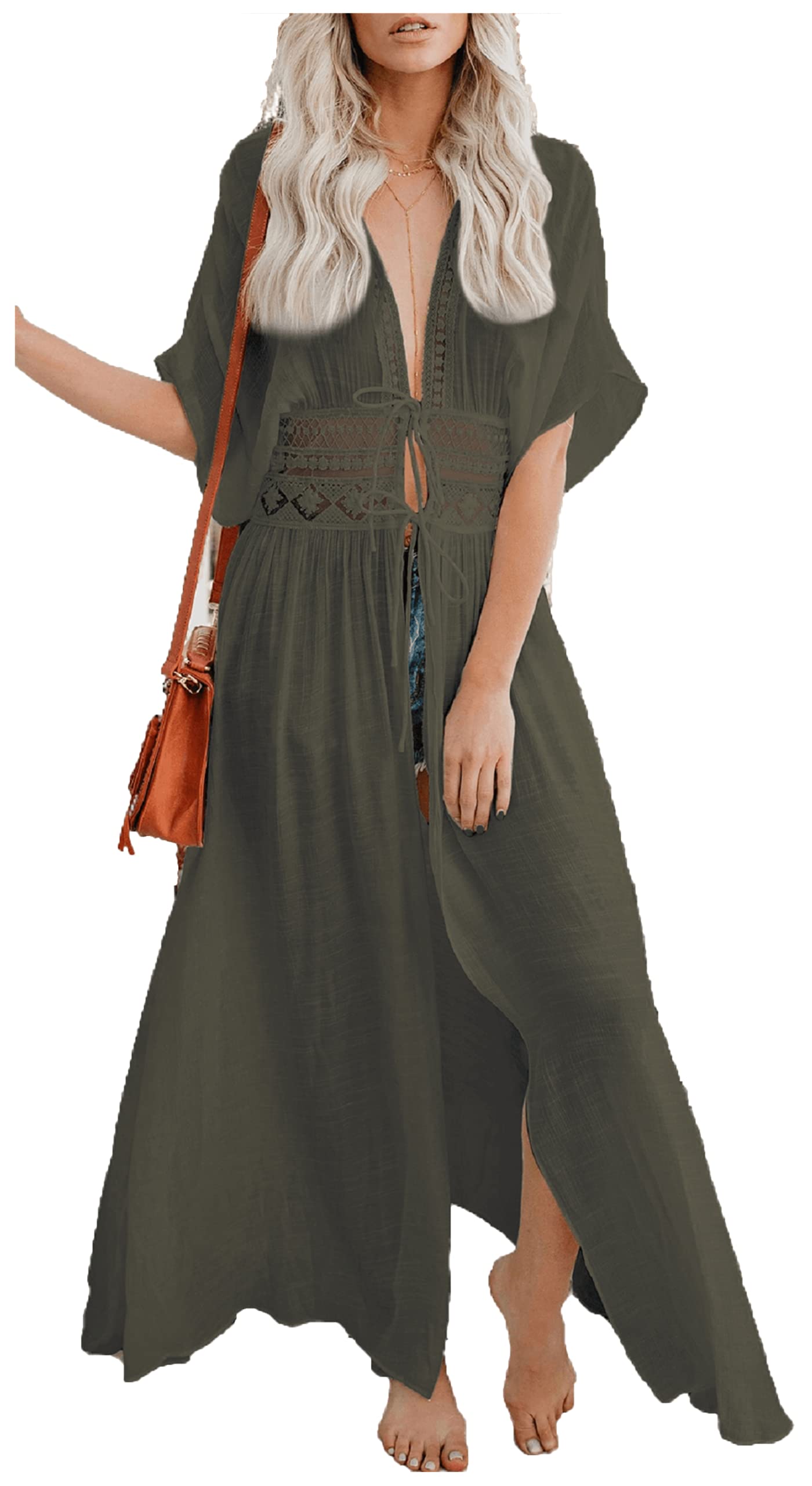 Wander Agio Women's Bikini Cover Up - Beach Cover Up Swimsuit with Sun Protection Long Top for Pool, Vacation & Summer Outfits