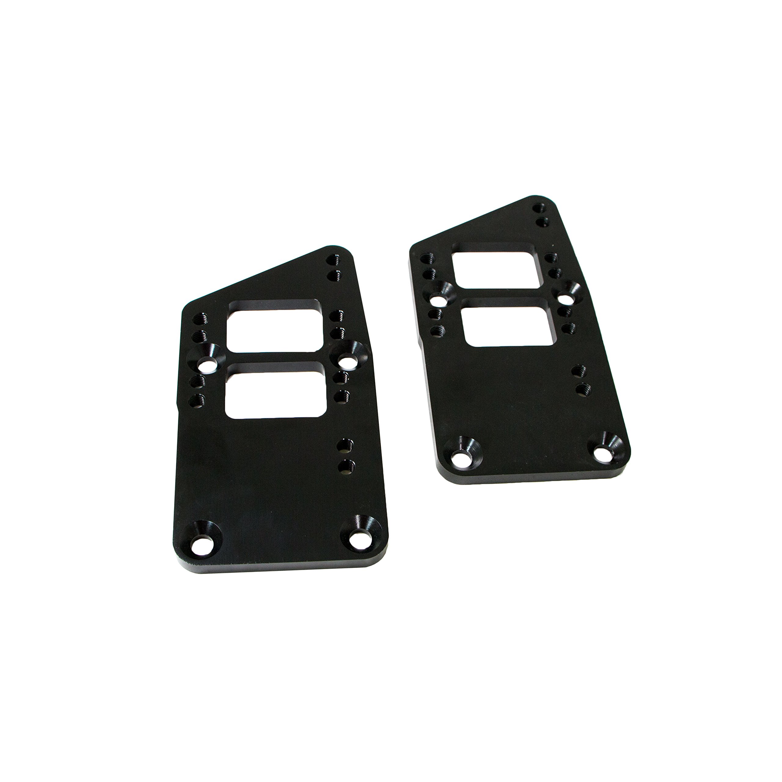81100 Black Billet Aluminum LSX Motor Mount Adapter Plates - High Performance Engine Upgrade for Chevy LSX Swap Projects (Racing, Hot Rods, Custom Builds)