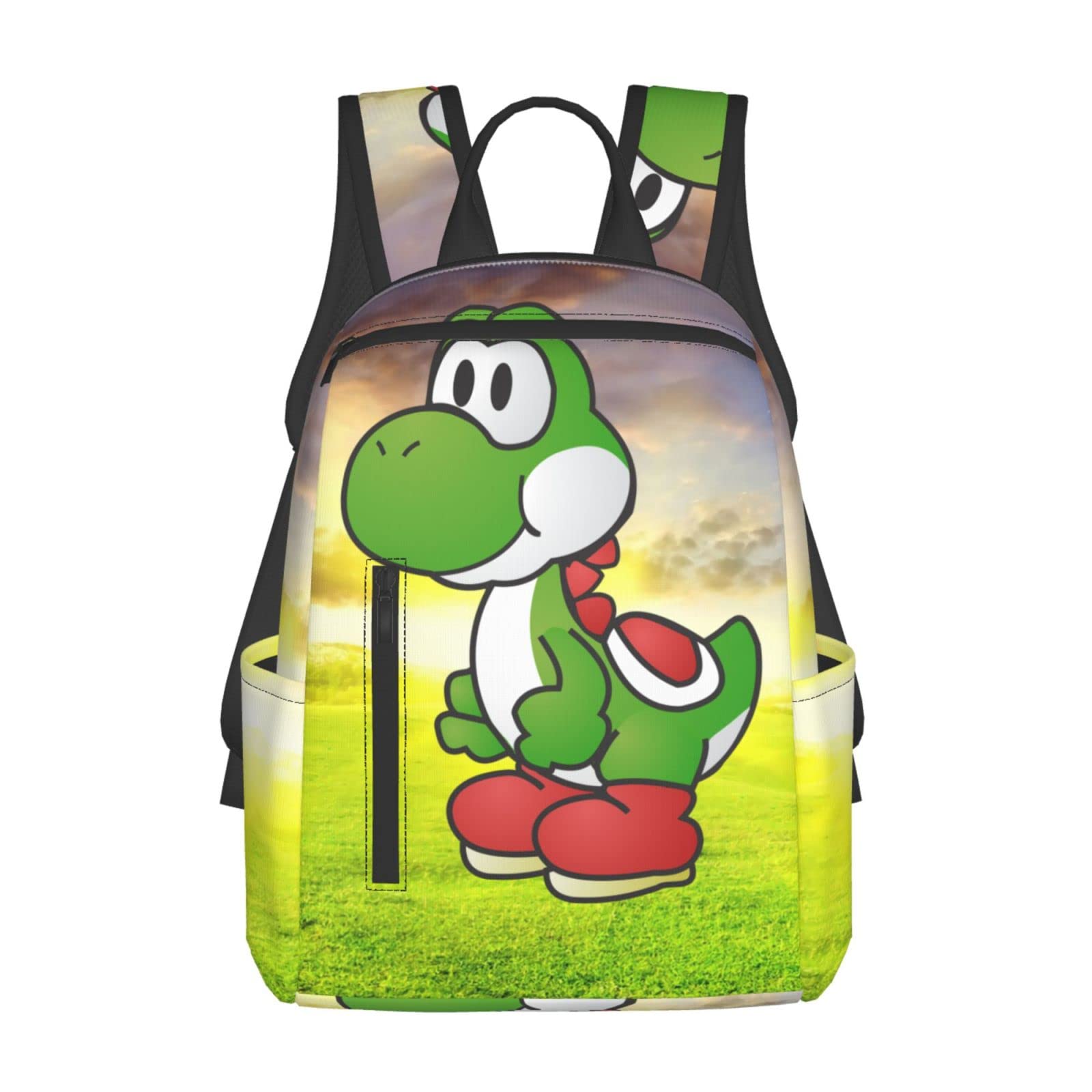 Yoshi Game Character Backpack - Lightweight Travel Backpack for Outdoor Hiking, Adventure & Casual Use - Anime Themed School & Cosplay Accessory