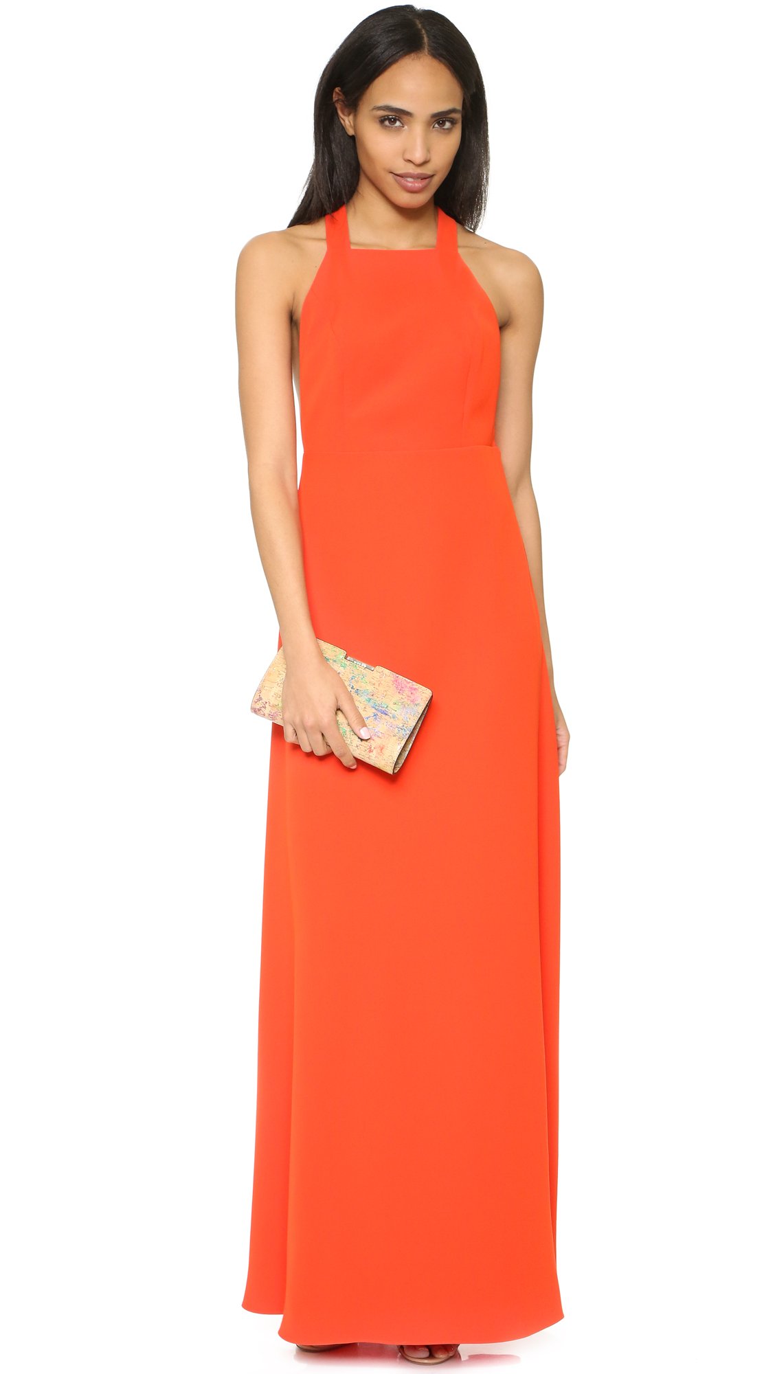 Elegant Women's T-Strap Sleeveless A-Line Evening Gown for Prom, Wedding & Formal Events - Plus Size Options Available