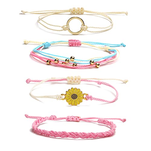 Z-B:Pink Sunflower Bracelets Anklets