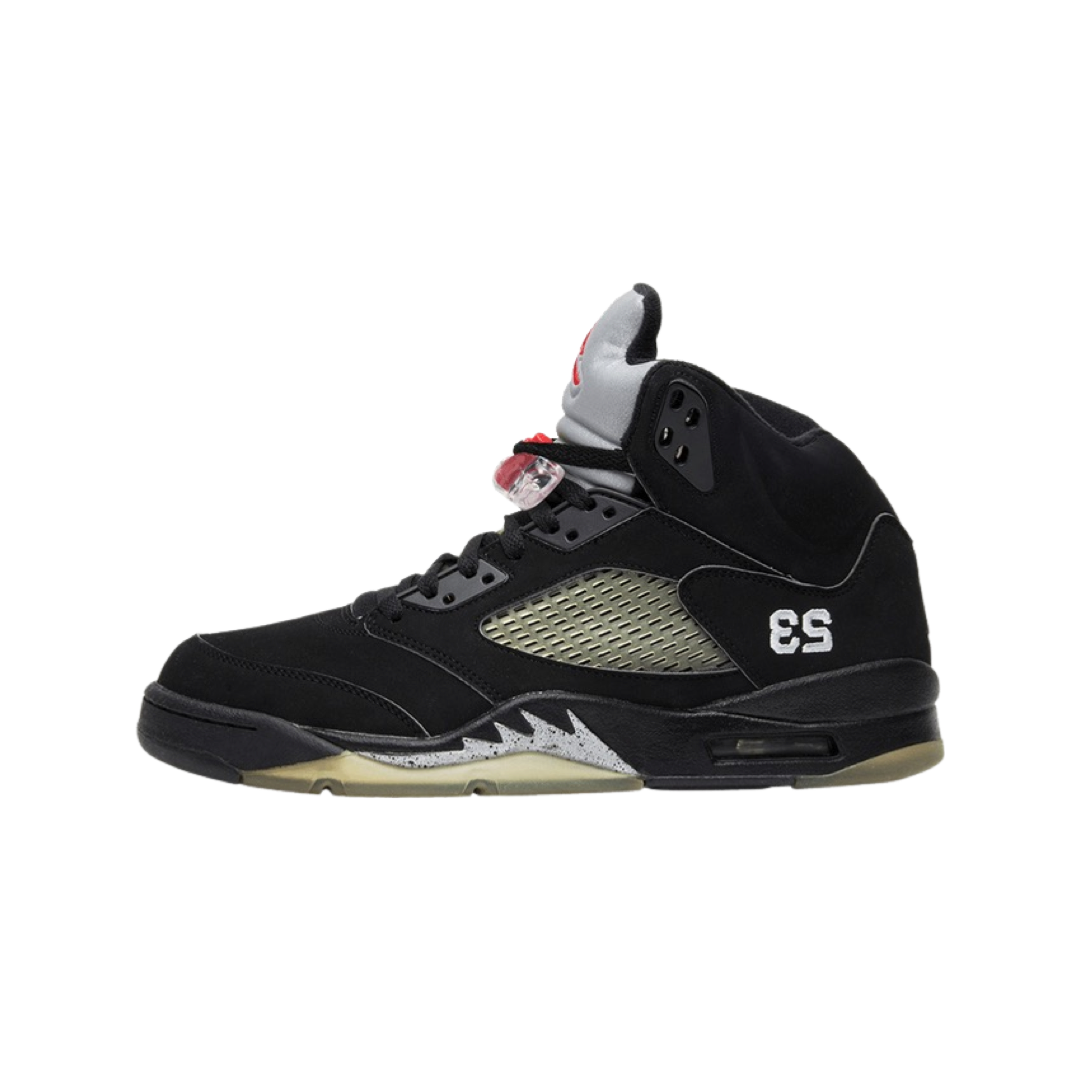 Air Jordan 5 Retro 2006 Black Metallic Fire Red Men's Basketball Shoes - Classic Sneakers for Streetwear & Sports Fashion