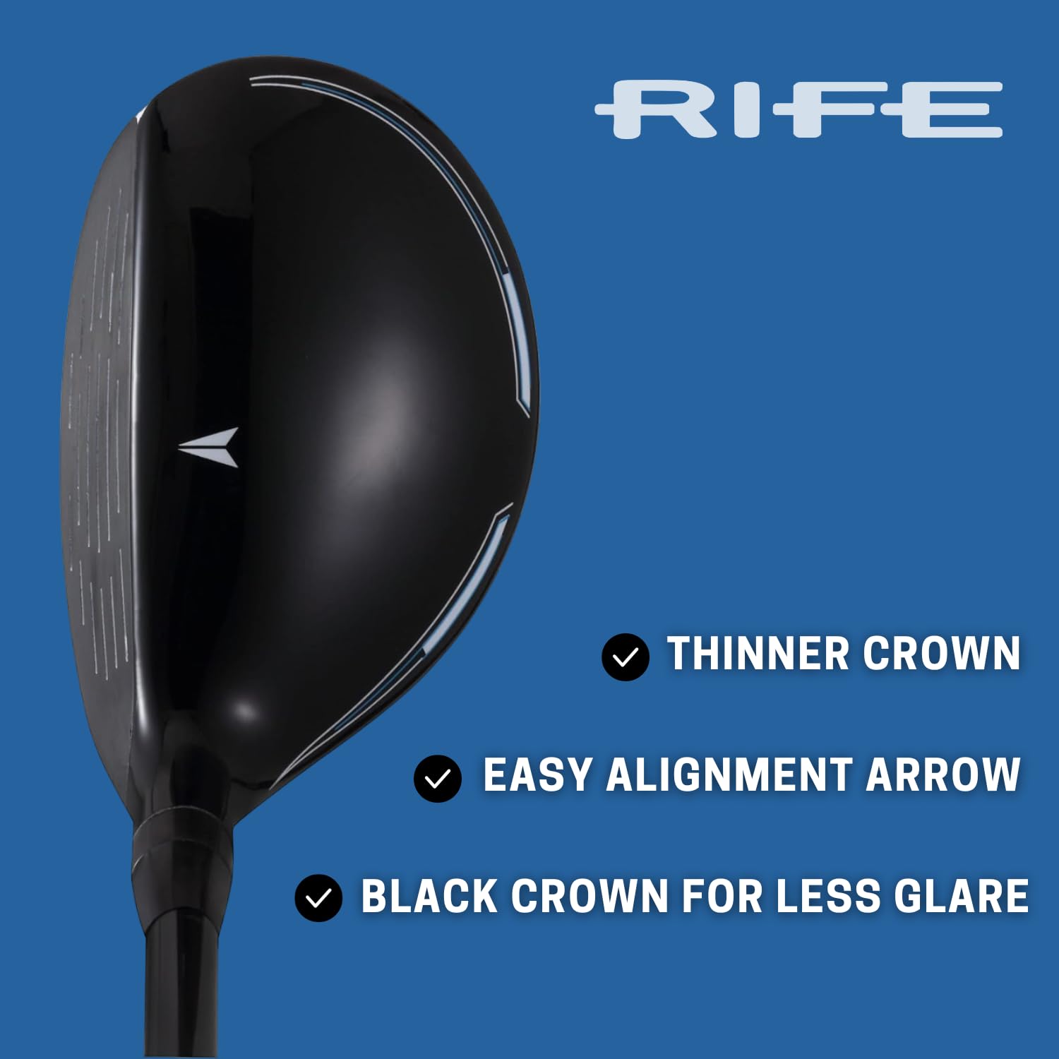 Rife RX7 Stiff Flex #3 Hybrid Utility Golf Club for Men - Graphite Shaft with Headcover - Perfect for Mid-Handicap Players & Course Versatility