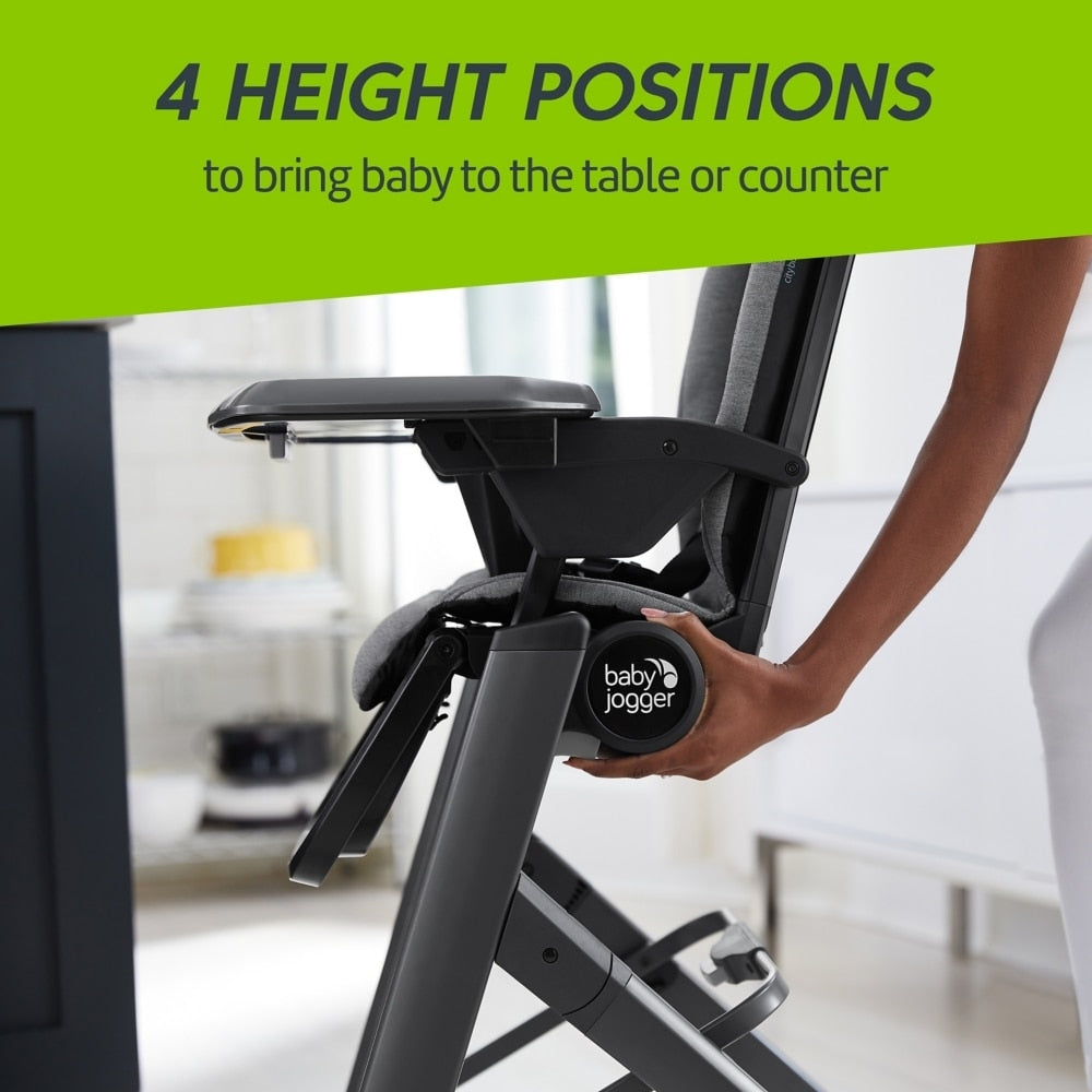 Baby Jogger City Bistro High Chair - Adjustable Infant Feeding Seat with Removable Tray & Easy Clean Fabric - Perfect for Home Dining & Outdoor Use