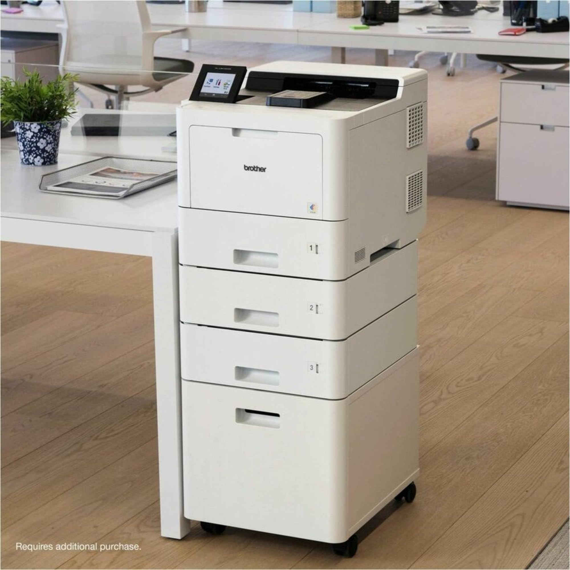 Brother CB-1010 Printer Cabinet Stand - Heavy Duty Office Organizer with Storage Shelf for Brother Printers - Perfect for Home Office & Workspace Organization