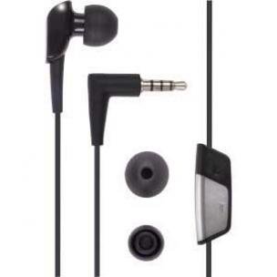 Single Mono 3.5mm Wired Earbud Headset with Microphone - Hands-Free Headphone for Verizon BlackBerry Priv, Google Pixel, Pixel XL & HTC 10 [Black] - Perfect for Calls, Gaming & Office Work
