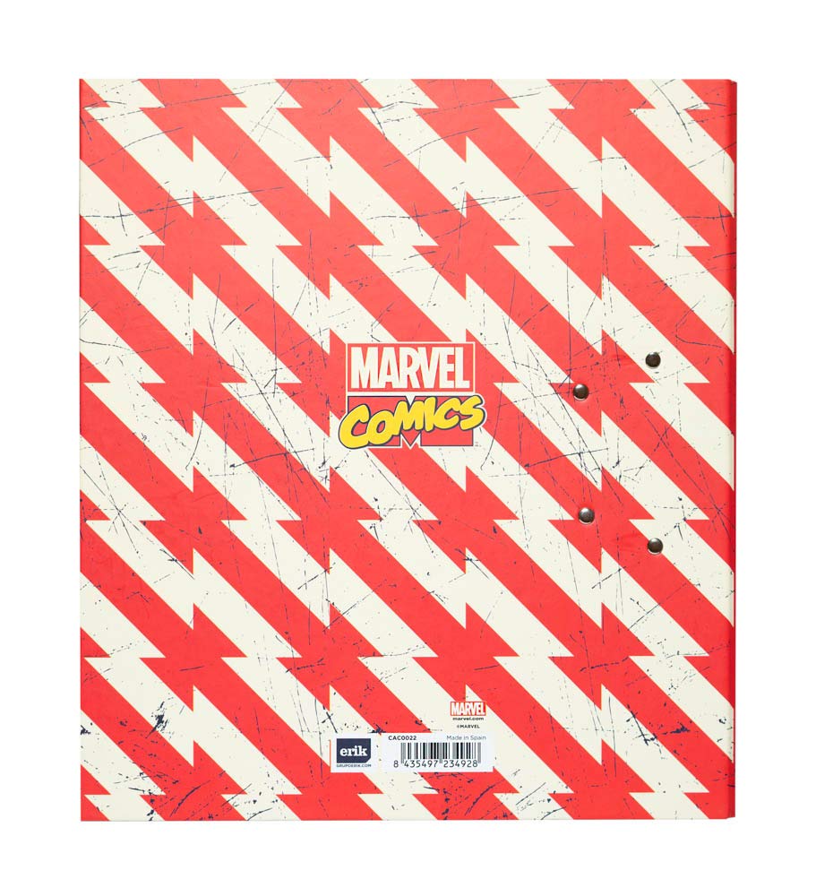 Marvel Captain America Lever Arch File Organizer - 11x12.6 Inches (28x32cm) A4 Ring Binder for Paperwork | Office Supplies, School Folders, Marvel Gifts & Stationery | Perfect for Home Office, Classroom & Comic Book Fans