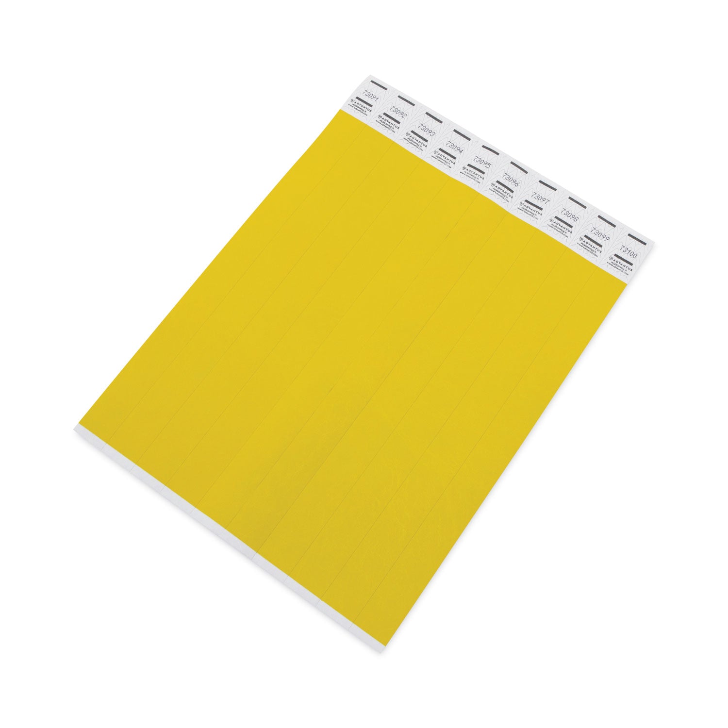 Advantus Numbered Crowd Control Wristbands - 500 Pack, Neon Yellow, 9.75