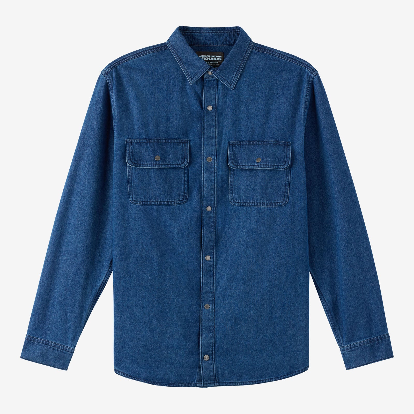Austin Denim Shirt for Men - Classic Blue Denim Button Down Shirt with Long Sleeves | Perfect for Casual Wear, Outdoor Adventures & Layering