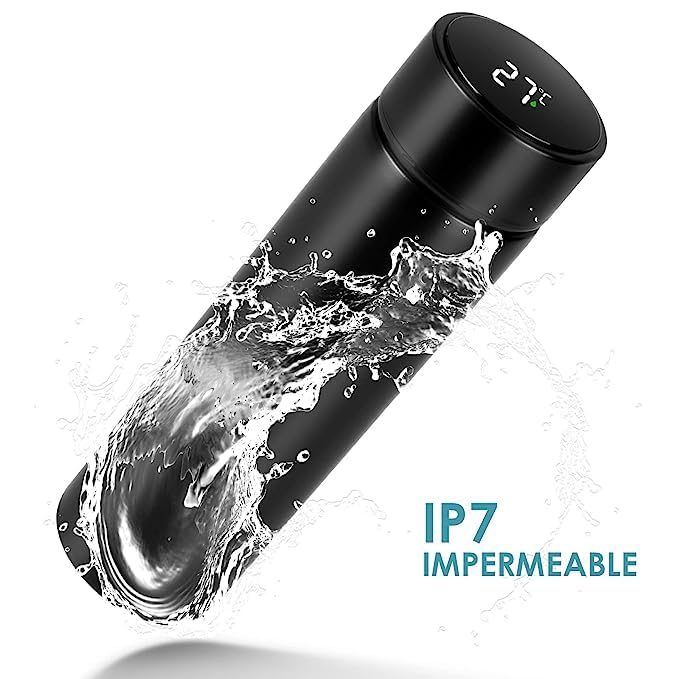 Premium NNS 500ml Stainless Steel Vacuum Insulated Smart Water Bottle with LED Temperature Display | Keeps Hot & Cold for 24 Hours | Perfect for Travel, Hiking, Gym & Outdoor Activities