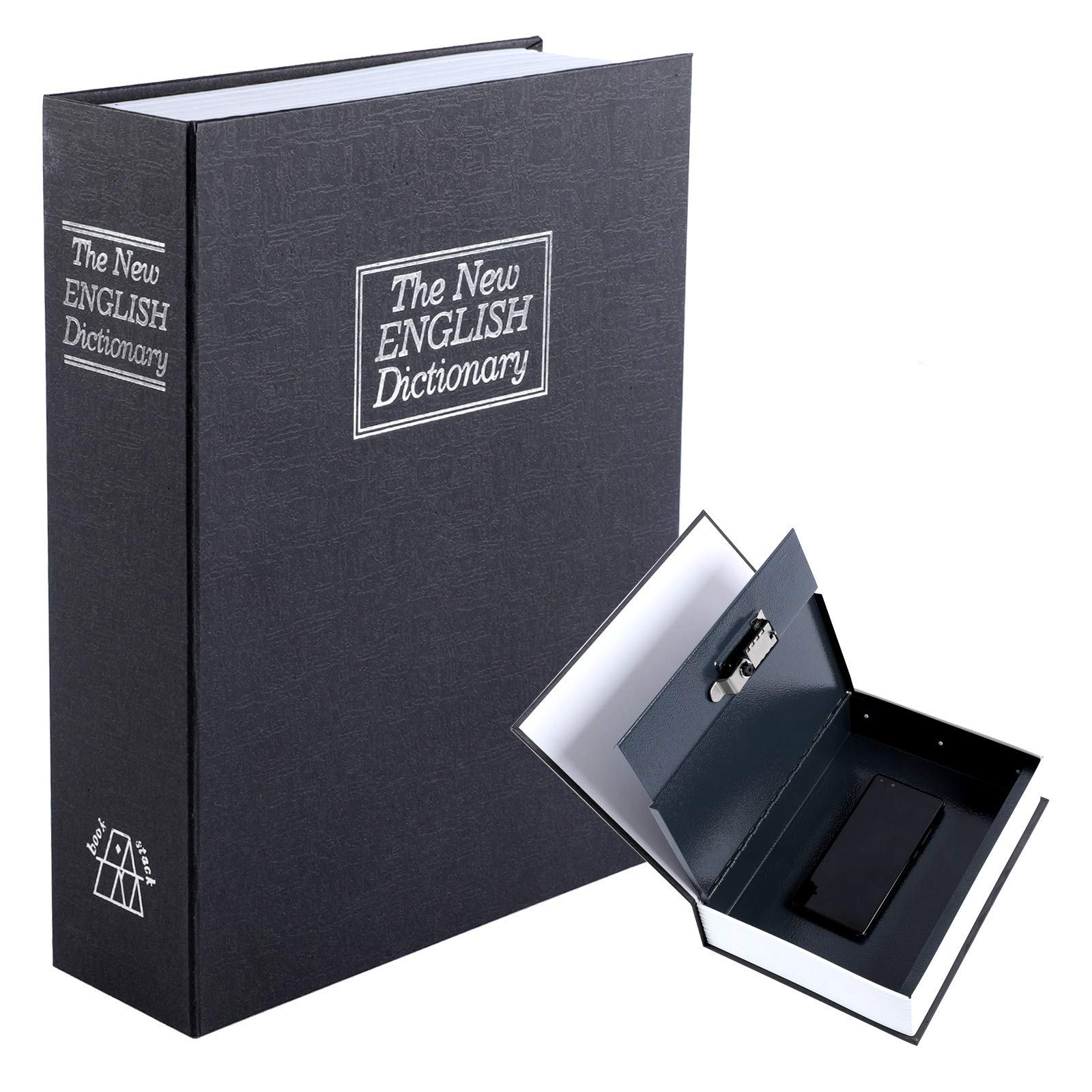KYODOLED 10.5 Inch Diversion Book Safe with Combination Lock - Extra Large Hidden Metal Security Box for Money, Jewelry & Valuables (10.5